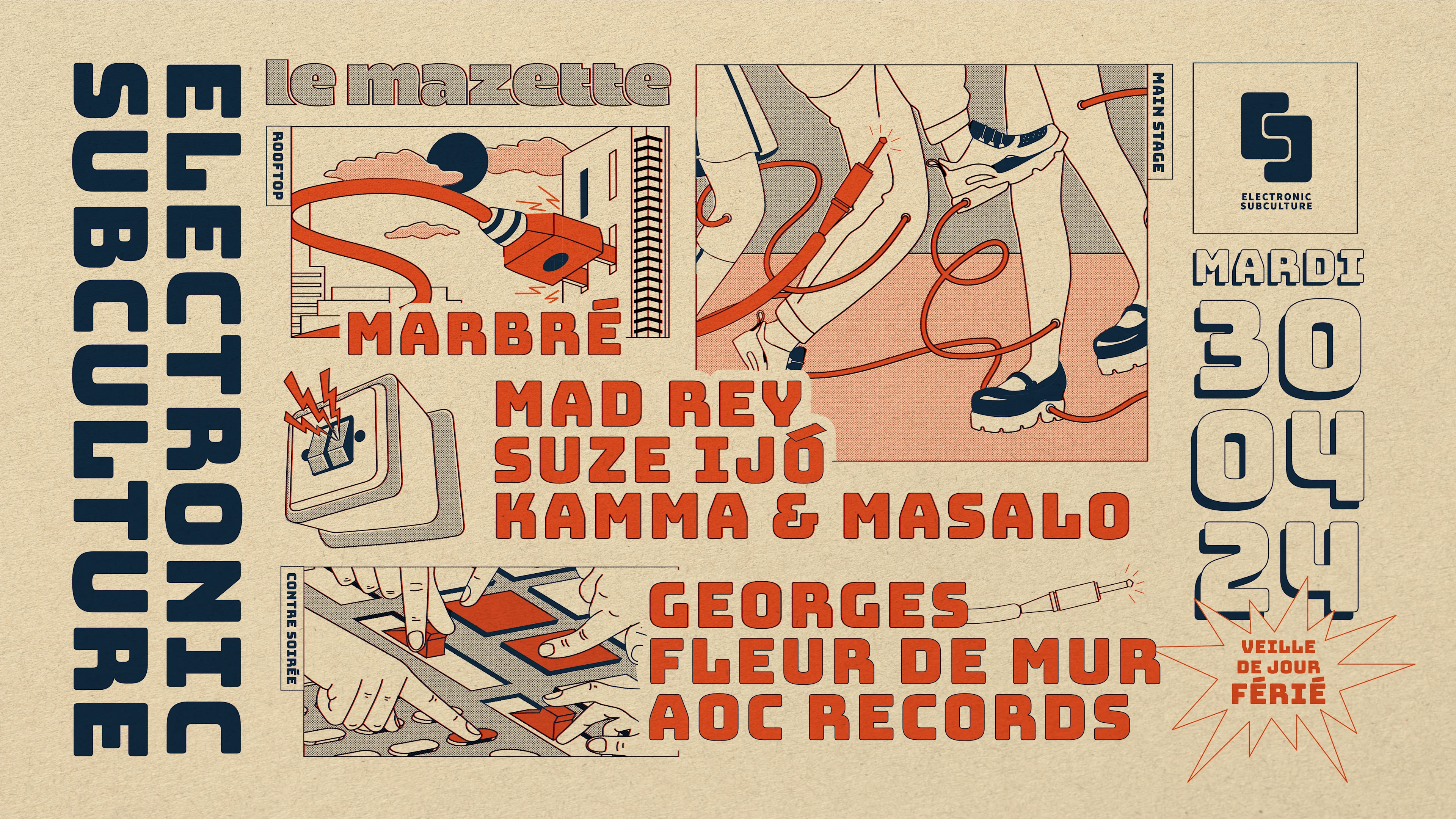 Electronic Subculture : Mad Rey, Suze Ijó, Kamma, Masalo Cover