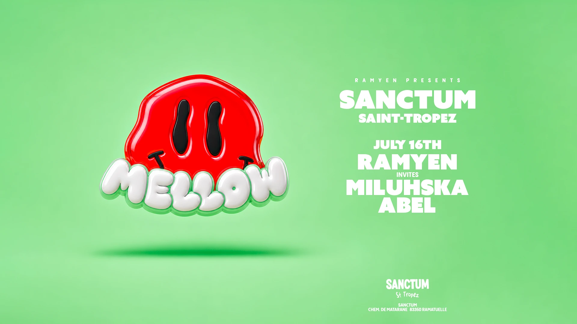 Mellow: Ramyen X Miluhska X Abel At Sanctum St-Tropez Cover