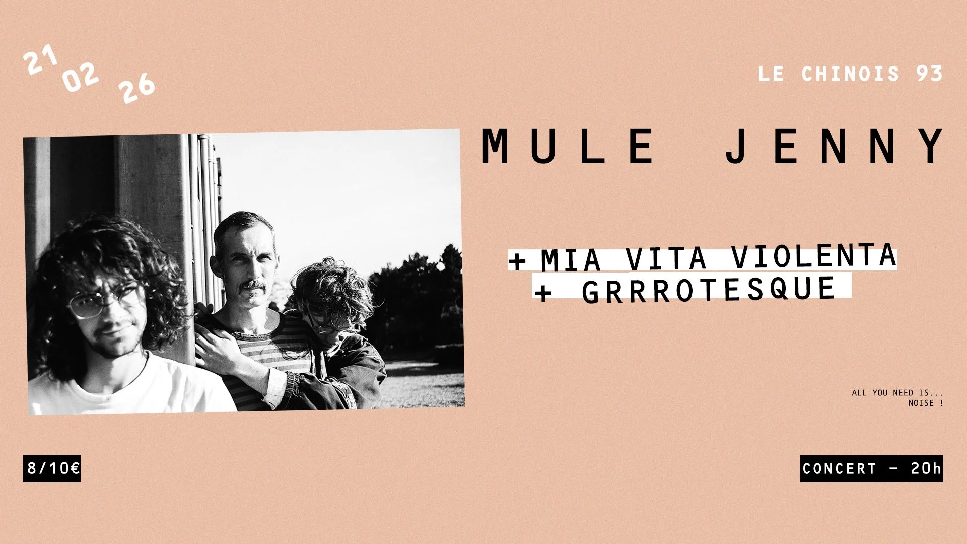 Mule Jenny + Mia Vita Violenta + Grrrotesque Cover