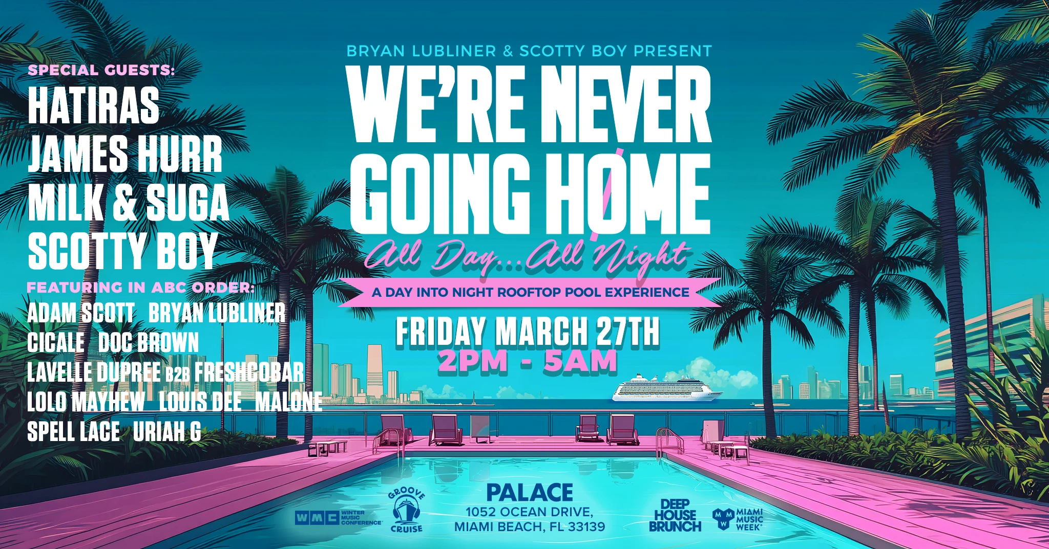 Were Never Going Home Miami Music Week 2026 Cover