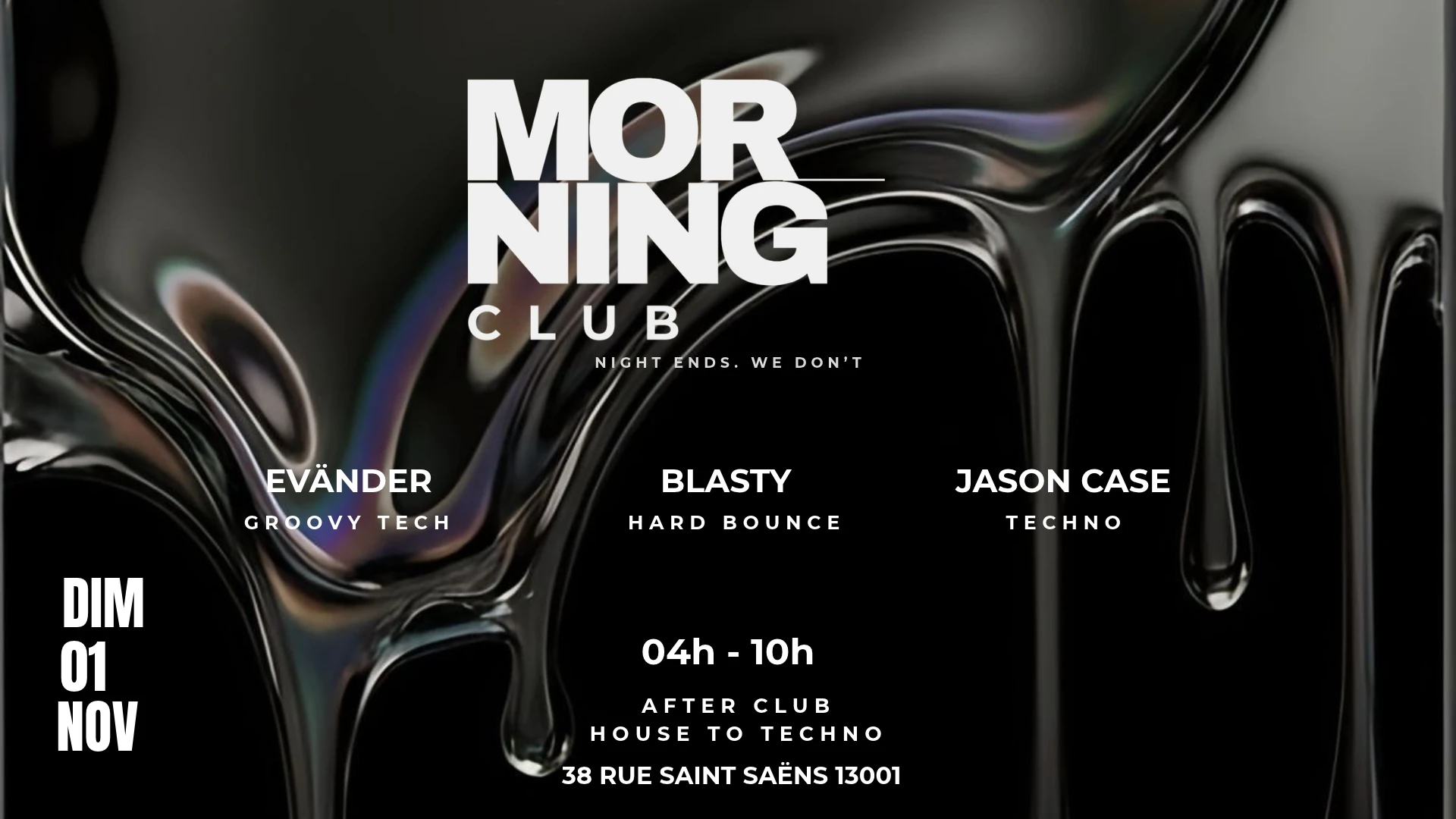 After Morning Club W/ Evänder, Blasty & Jason Case Cover