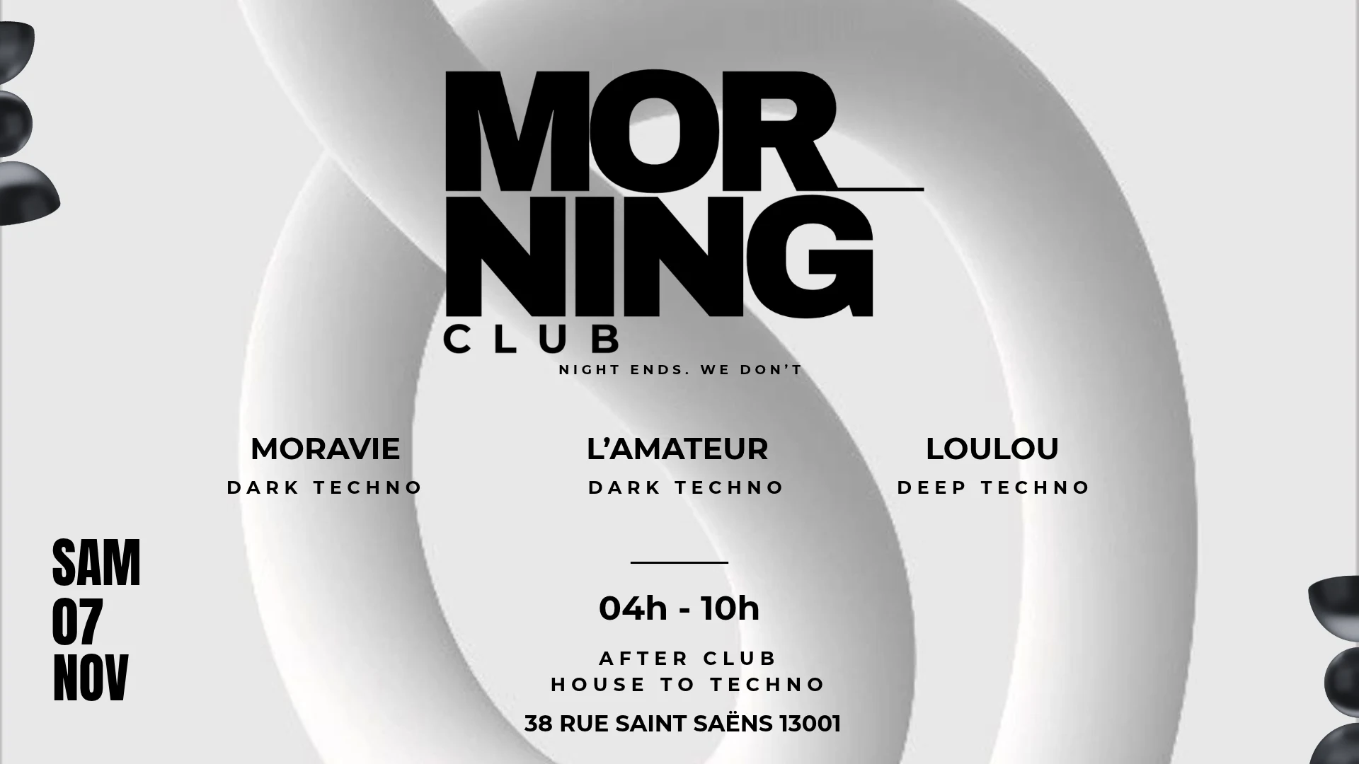 After Morning Club W/ Moravie, L'amateur & Loulou Cover