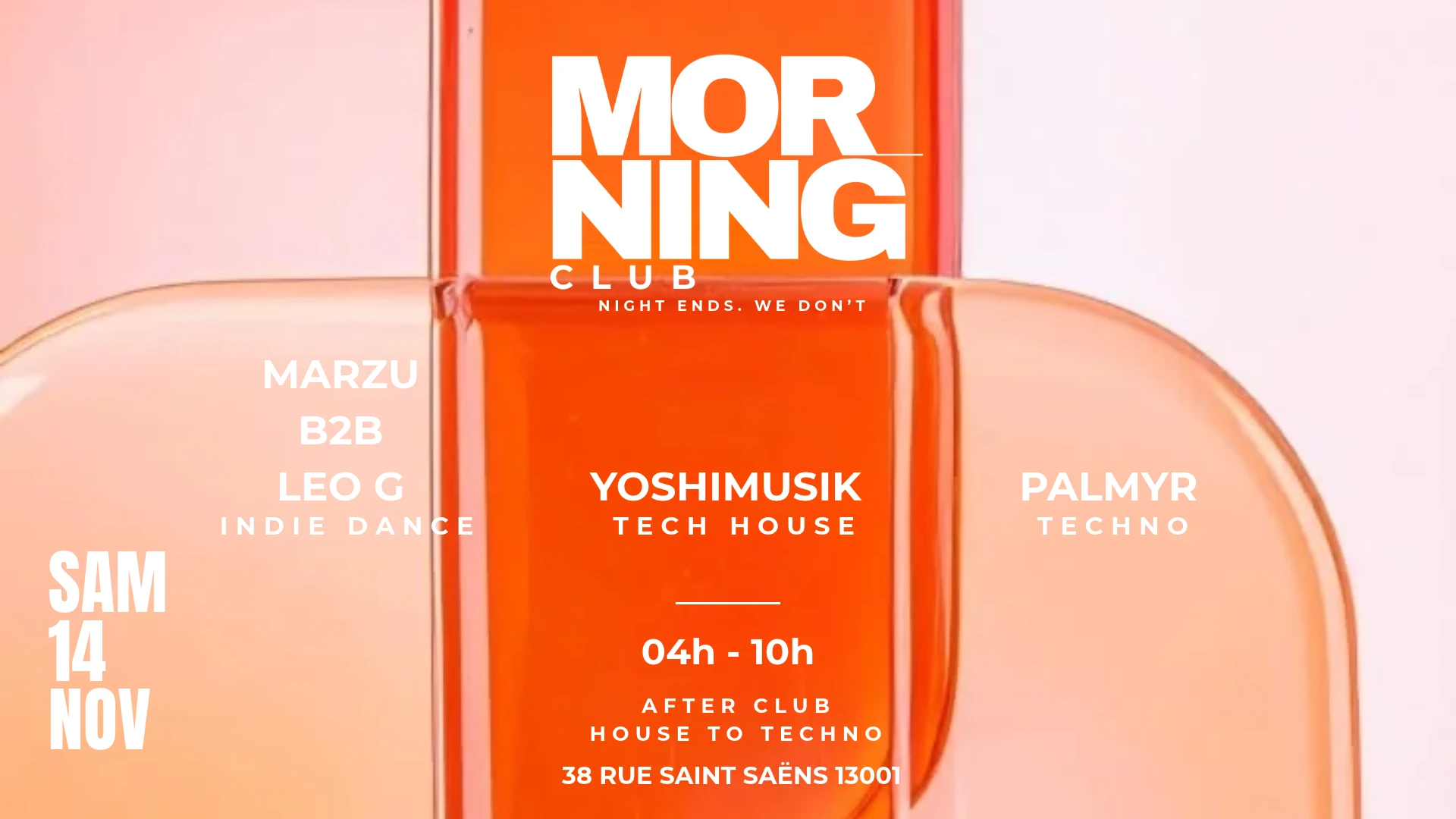 After Morning Club W/ Yoshimusik, Palmyr & Marzu B2b Leo G Cover