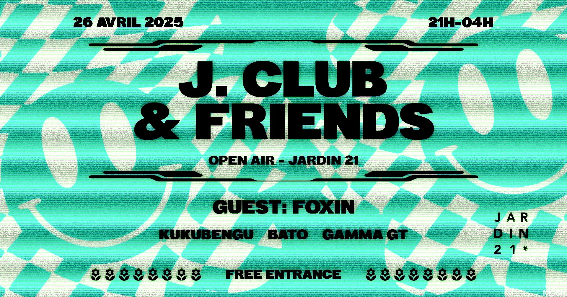 J Club & Friends Au Jardin21 / Open Air Cover