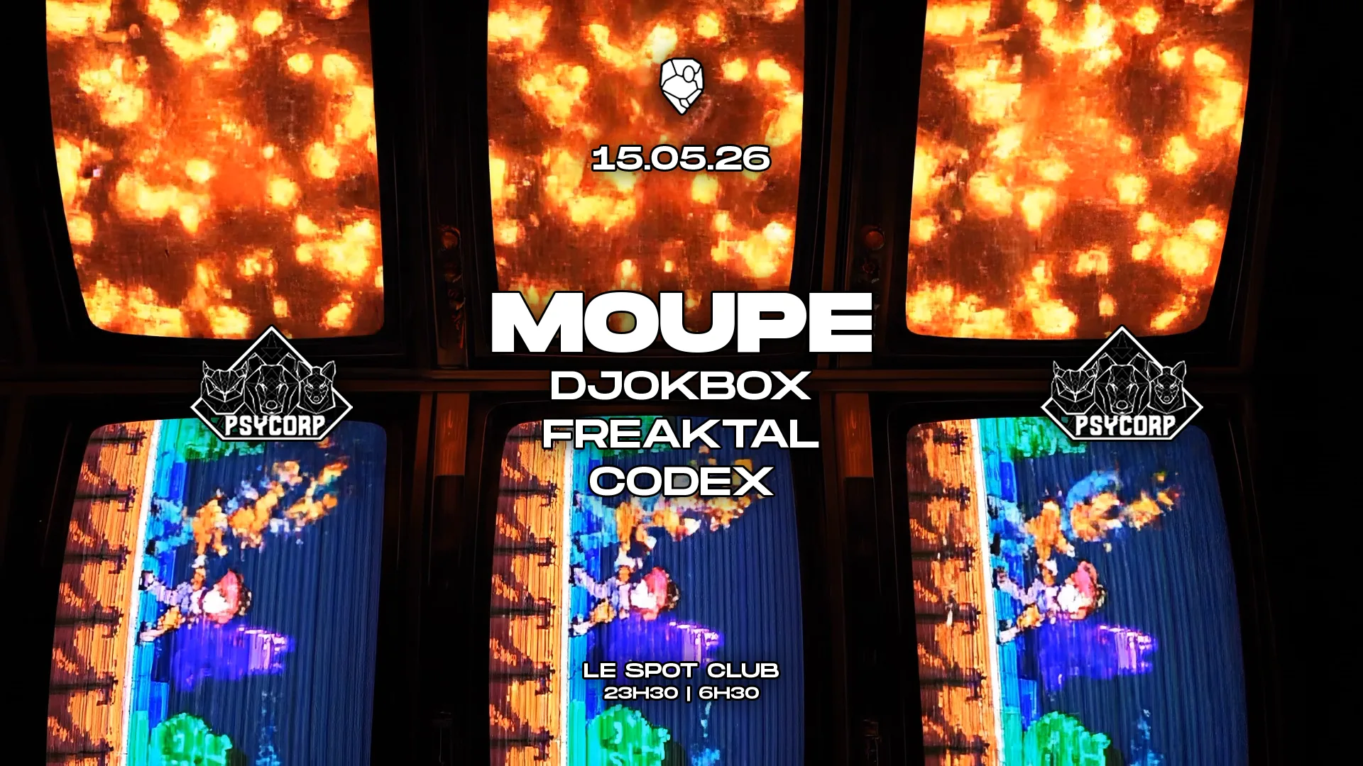 Psycorp Invite : Moupe, Djokbox, Freaktal, Codex Cover