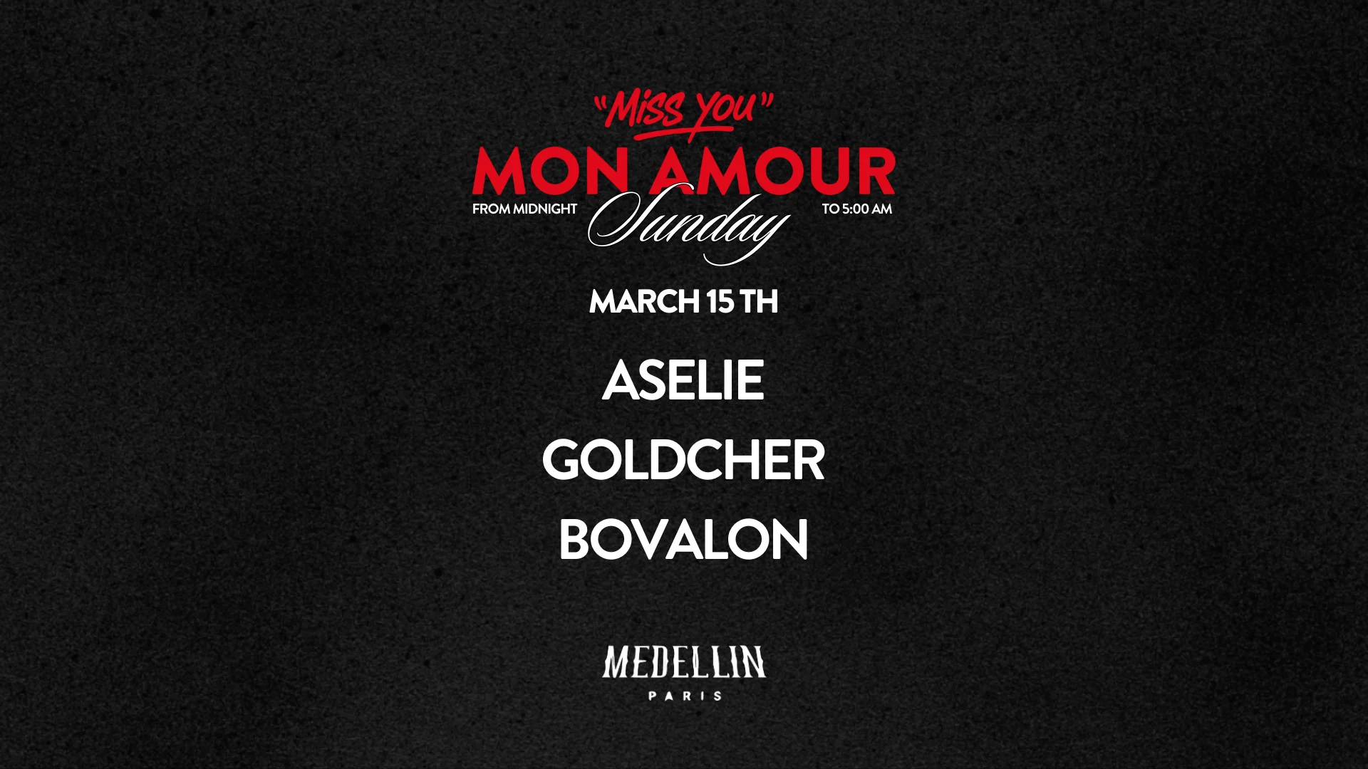 Miss You Mon Amour Cover