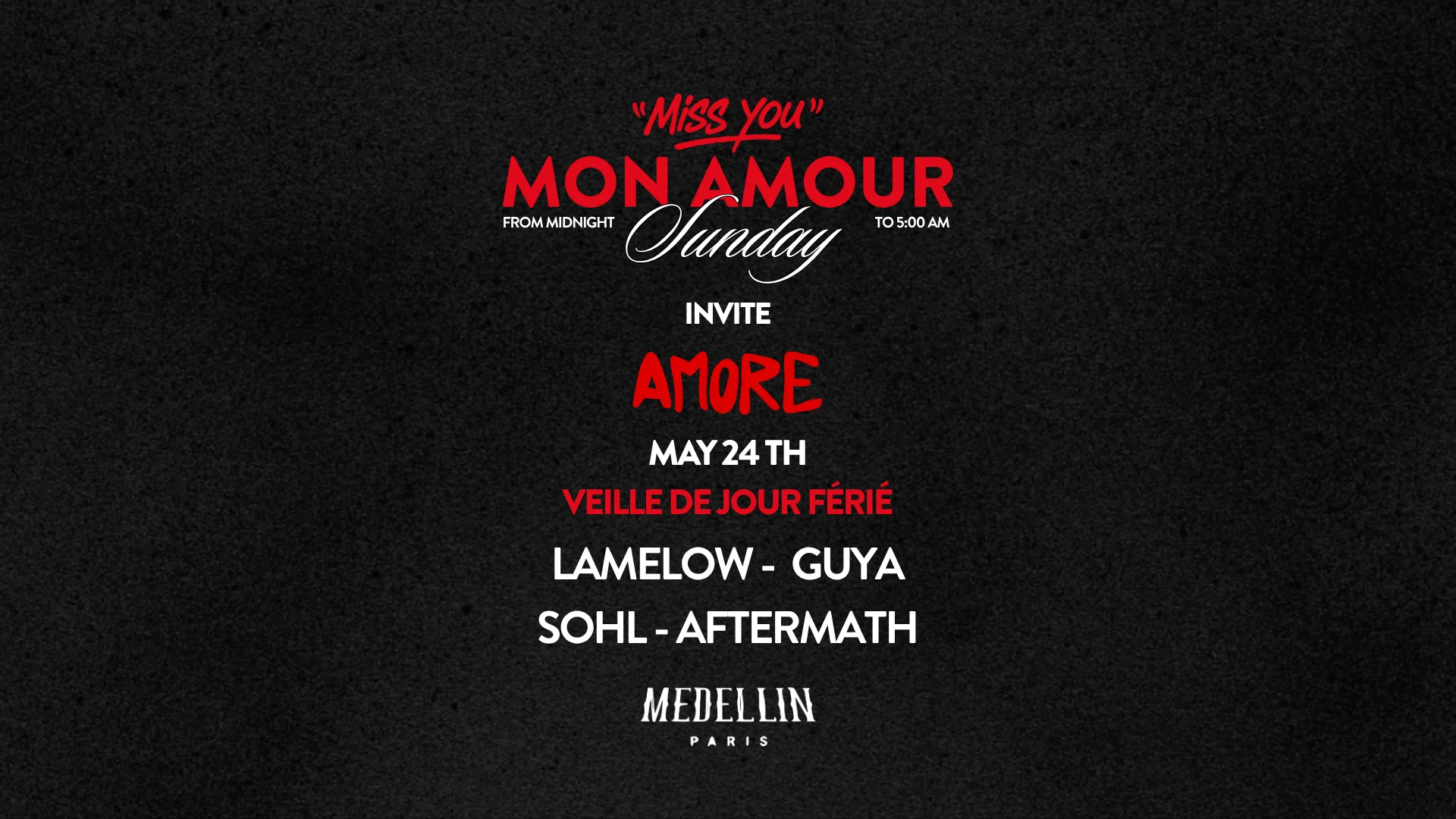 Miss You Mon Amour Cover