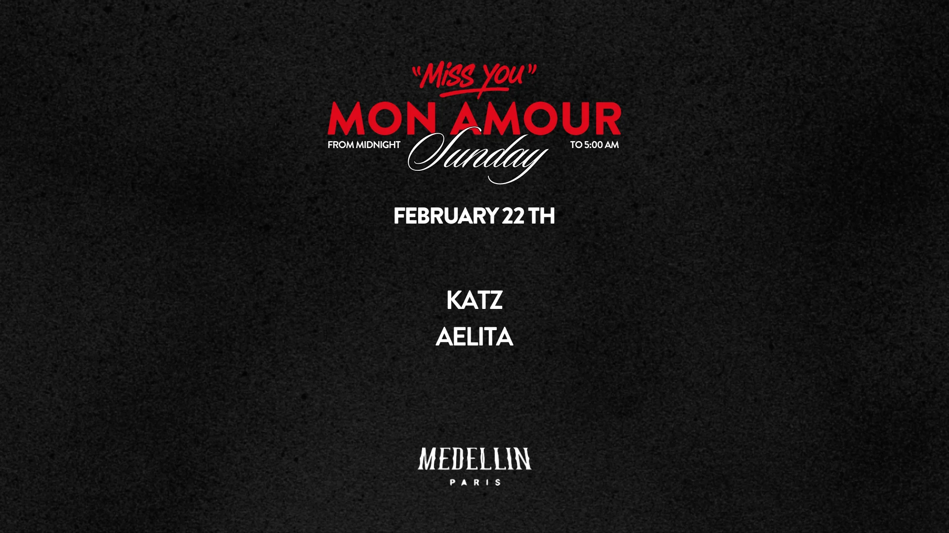 Miss You Mon Amour Cover