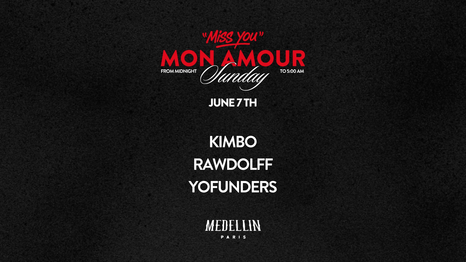 Miss You Mon Amour Cover