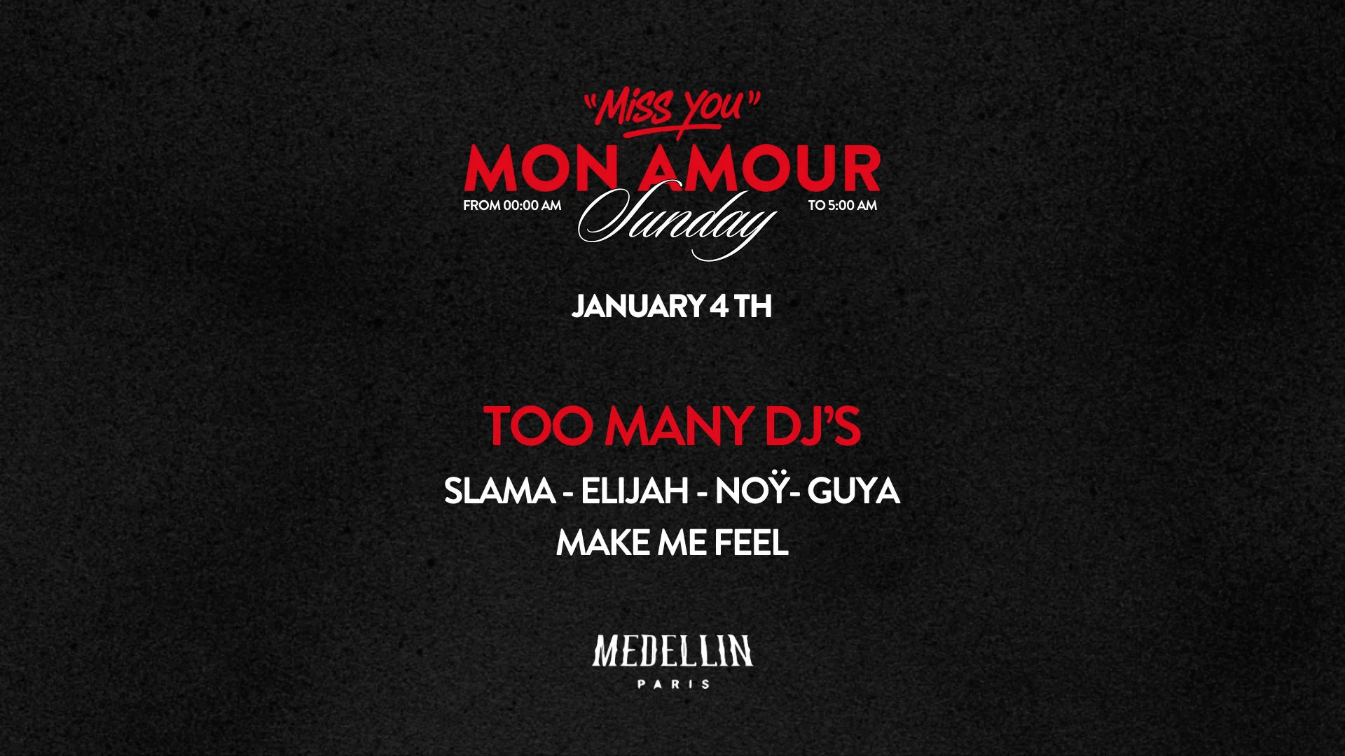 Miss You Mon Amour W/ Too Many Dj's Cover