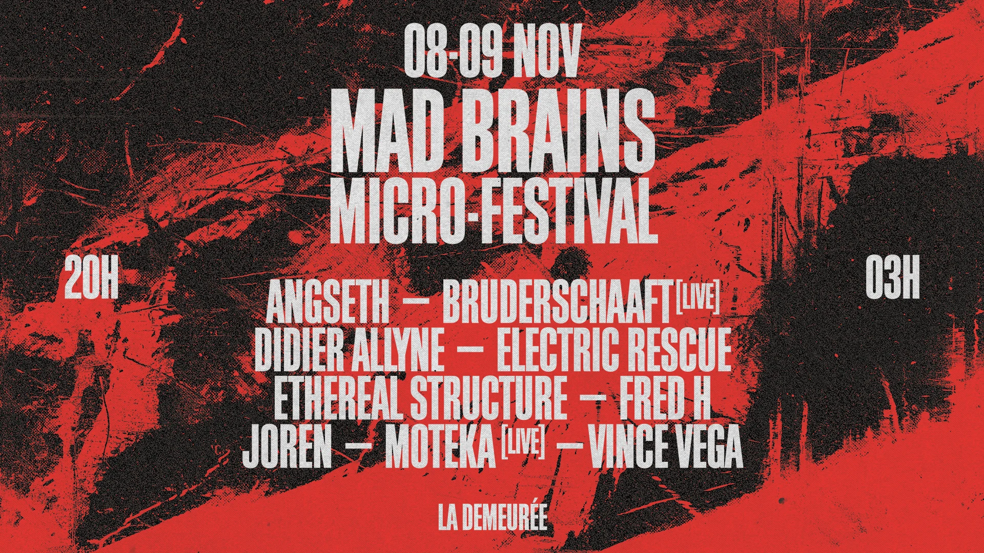 M.A.D Brains Micro Festival : Electric Rescue, Moteka & More Cover
