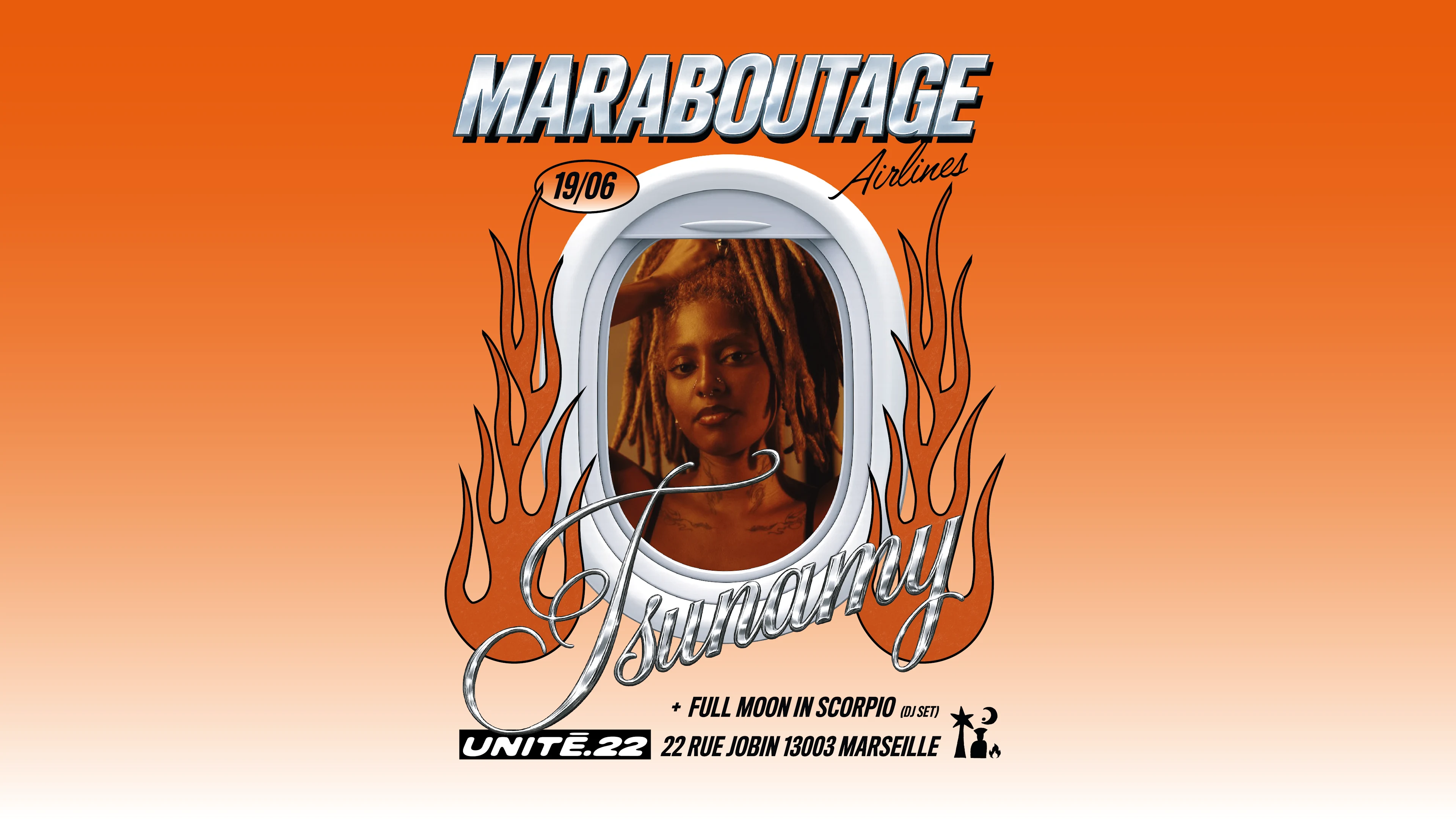 Maraboutage Airlines X Tsunamy @ Unité22 Cover