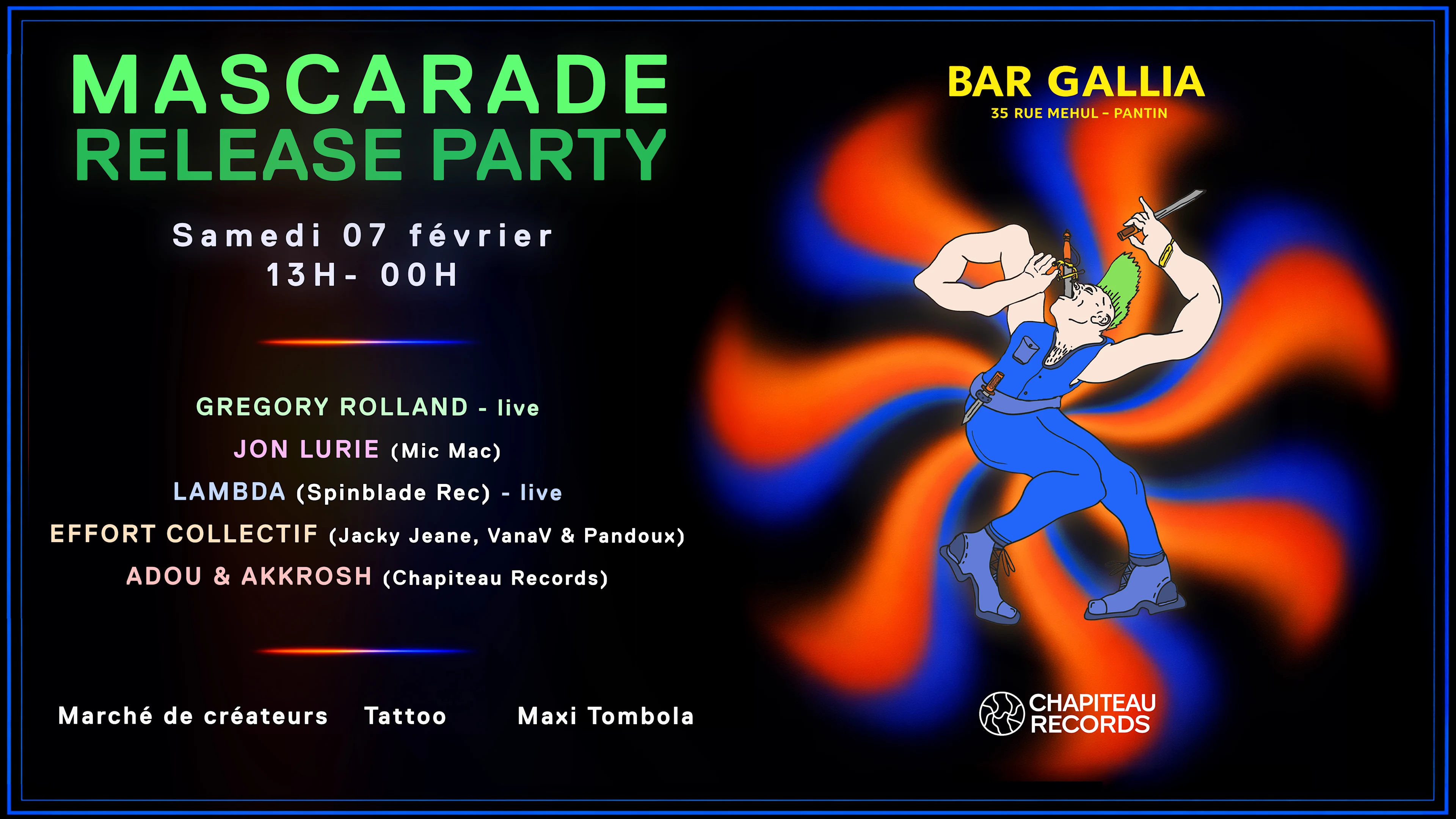 "Mascarade" Release Party By Chapiteau Records Cover