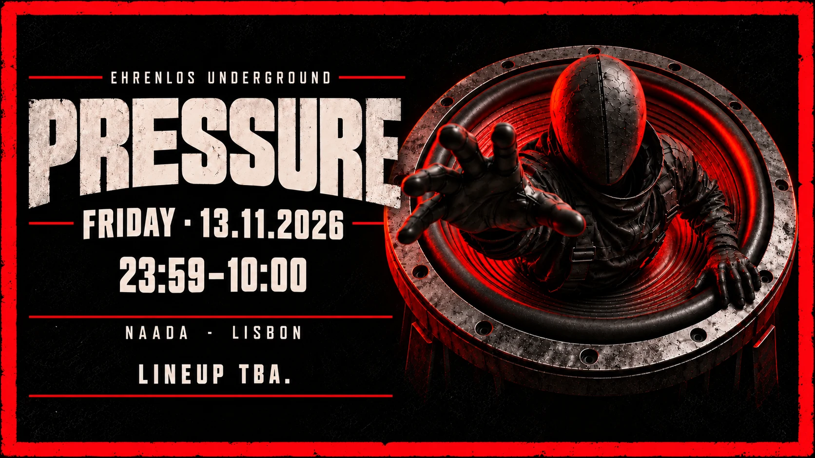Ehrenlos Underground Presents: Pressure Cover
