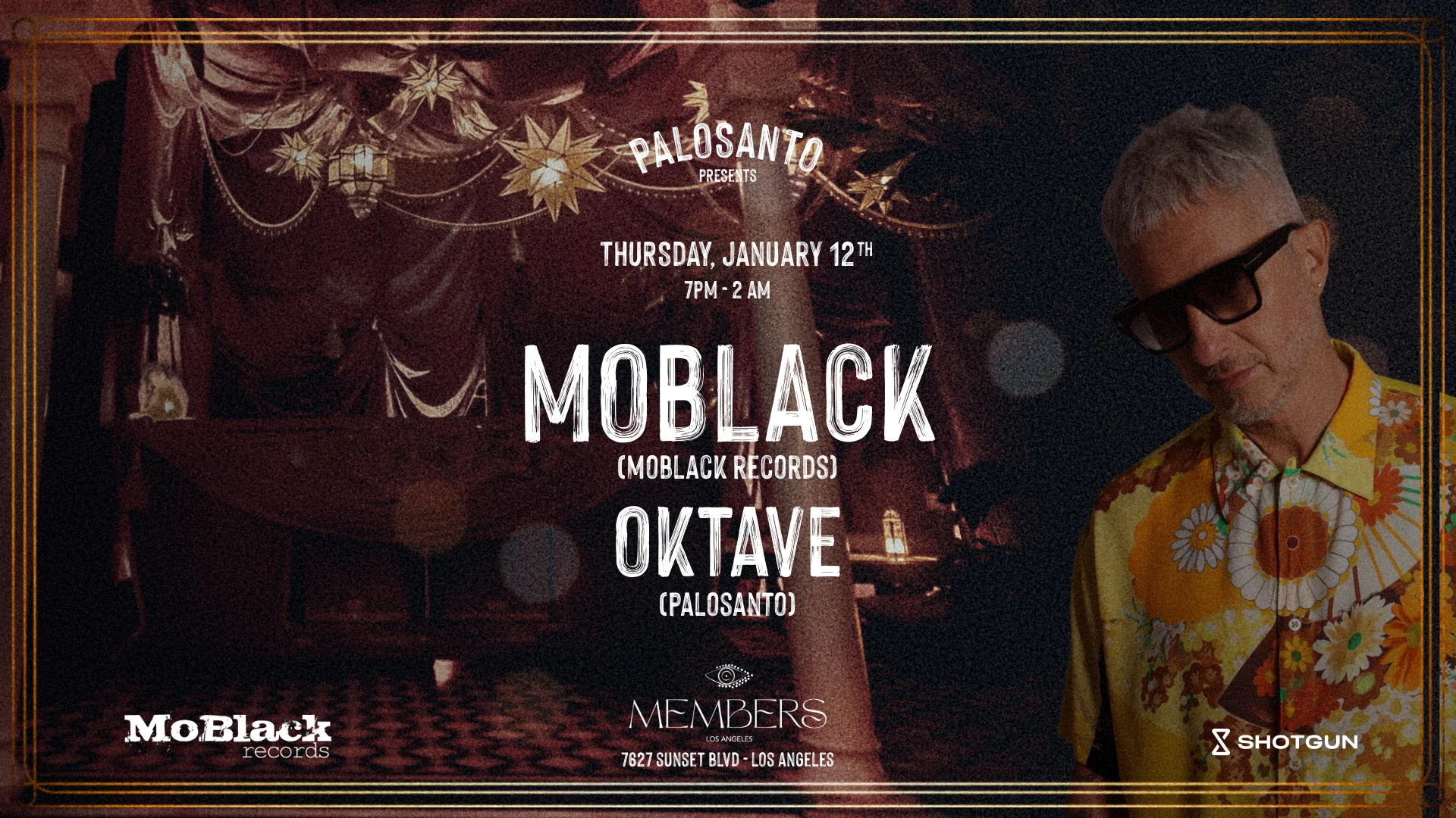 Palosanto Presents Moblack At Members La Cover