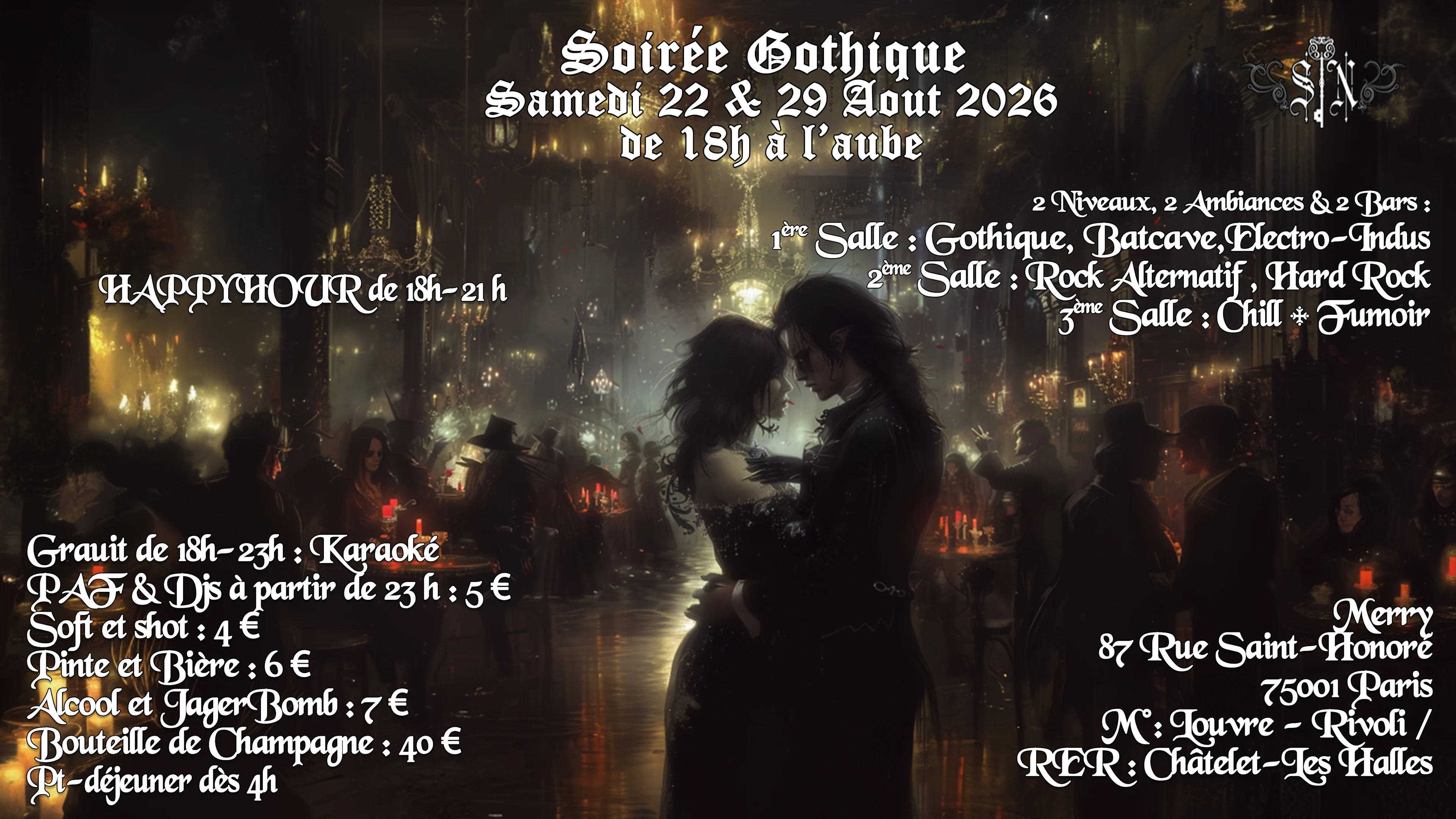 Soirée Gothique Au Merry 29 Aout 2026 Cover