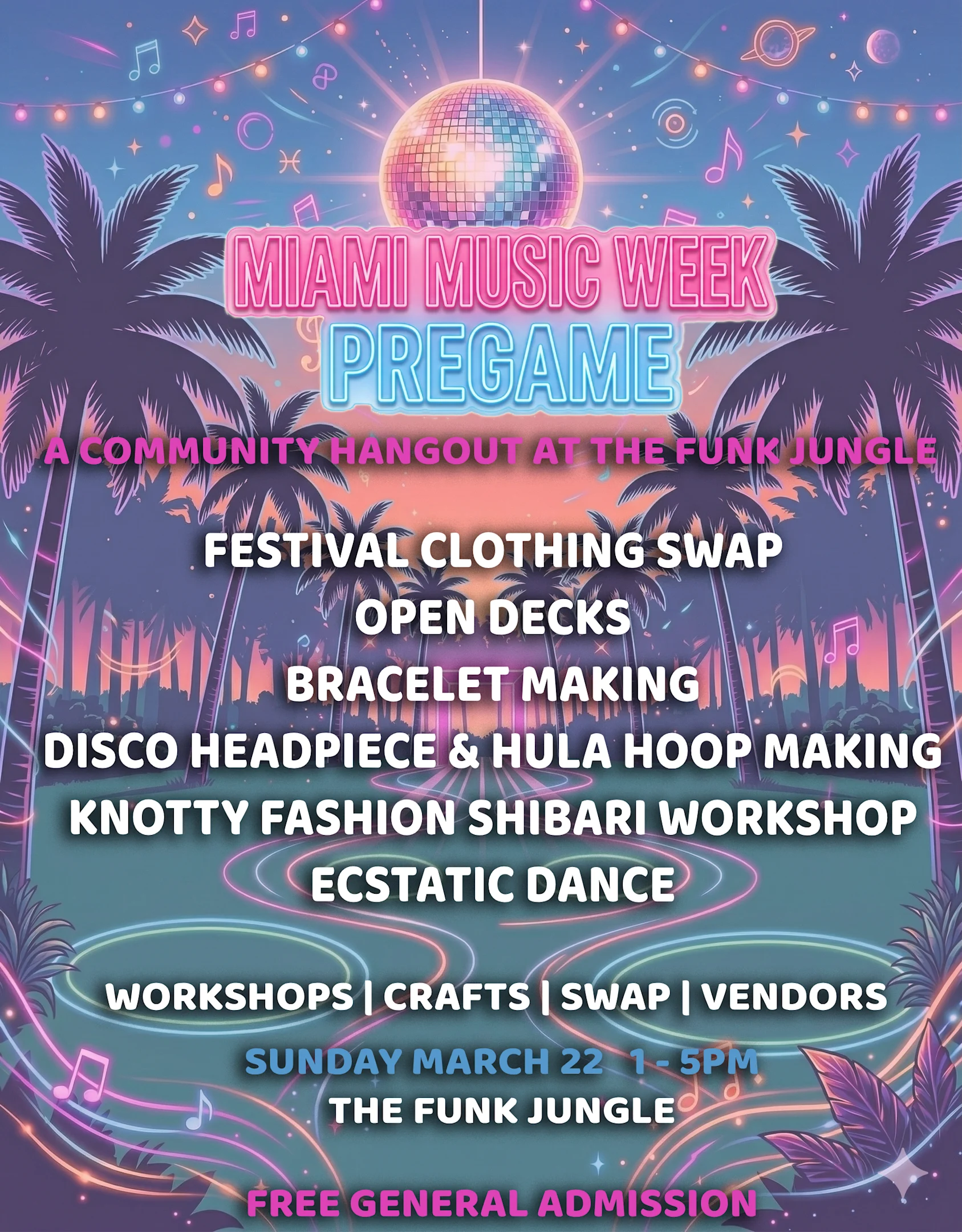 Miami Music Week Pregame At The Funk Jungle Cover