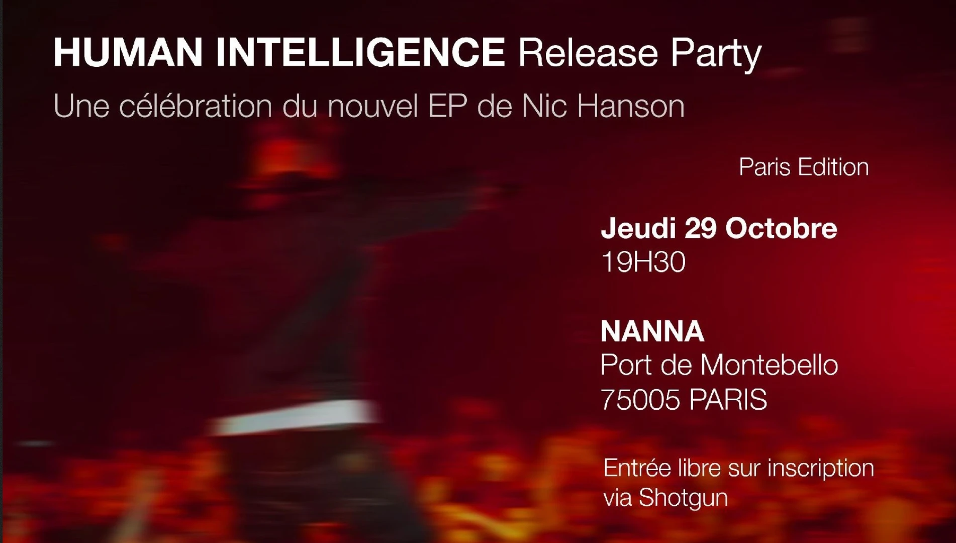 Human Intelligence Release Party · Paris Edition Cover