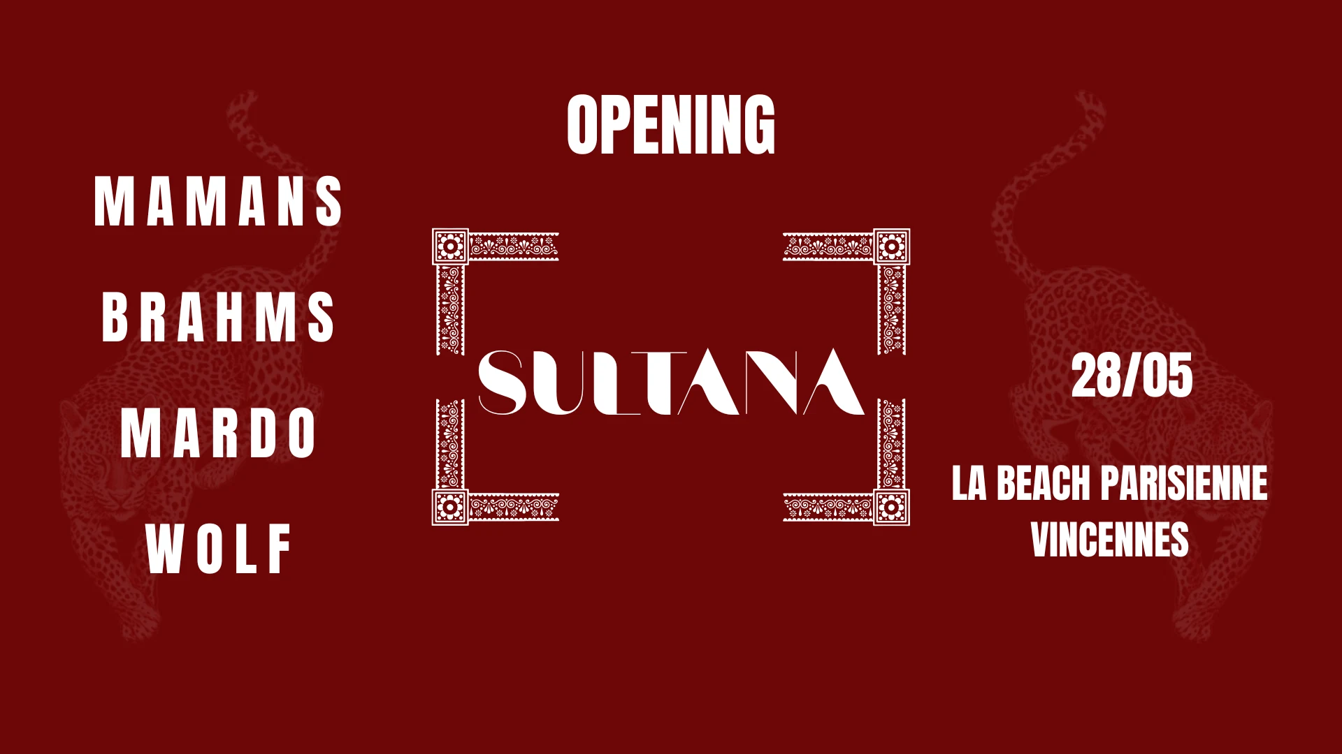 Sultana - Arabic House - Opening |28-05| Cover