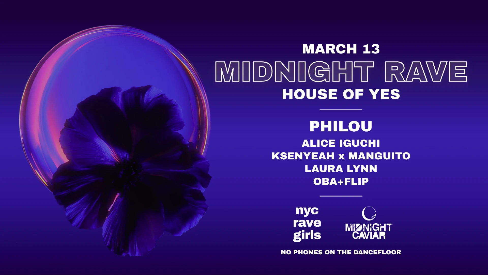 Midnight Rave: Philou • Alice Iguchi • Oba + Flip ++ Cover