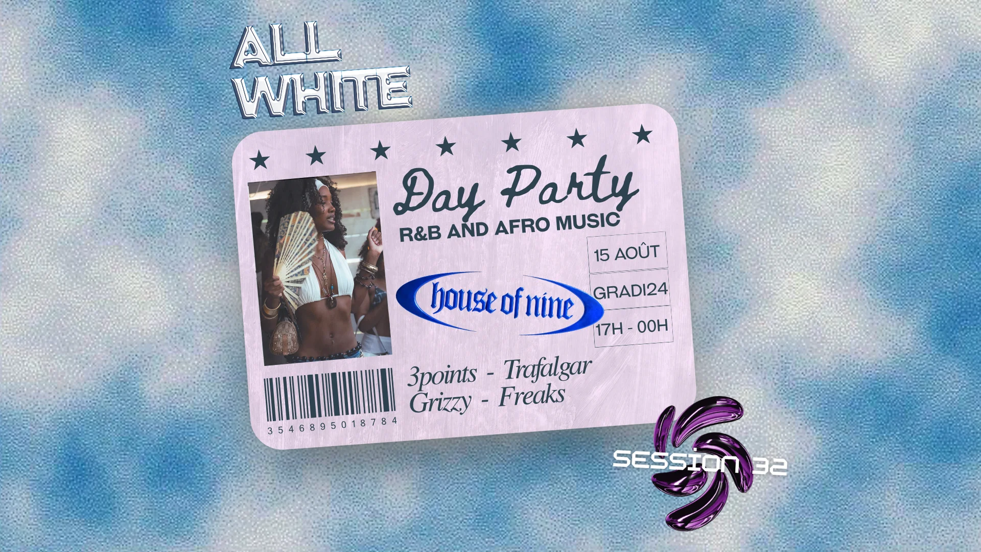 House Of Nine X Session 32 All White Day Party Cover