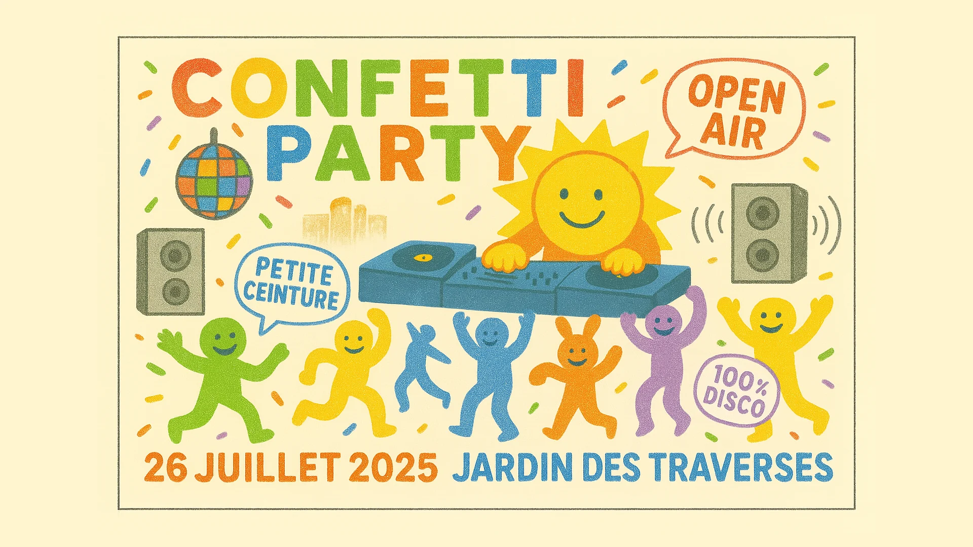 Open Air Gratuit - Confetti Party @ Le Jardin Des Traverses Cover