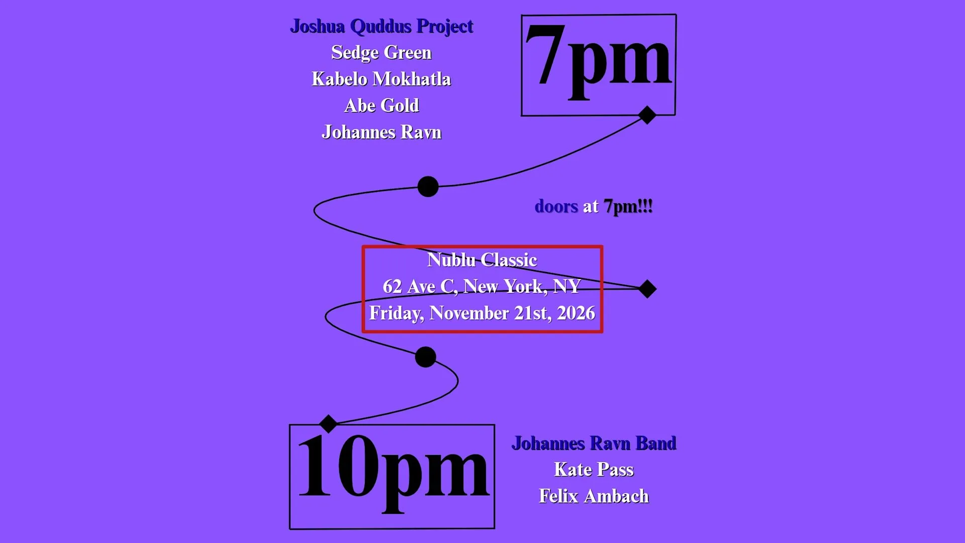 Joshua Quddus Project & Johannes Ravn Band Cover