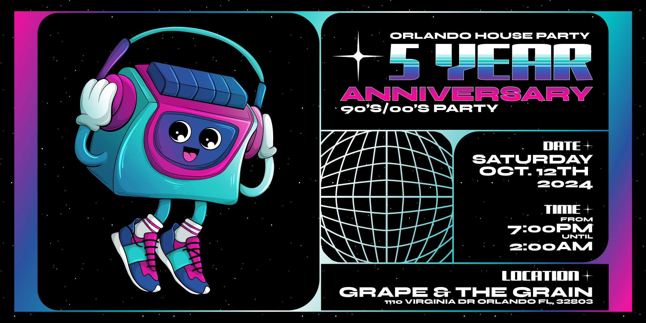 Ohp Presents: 5 Year Anniversary 90s/00s Party! Cover