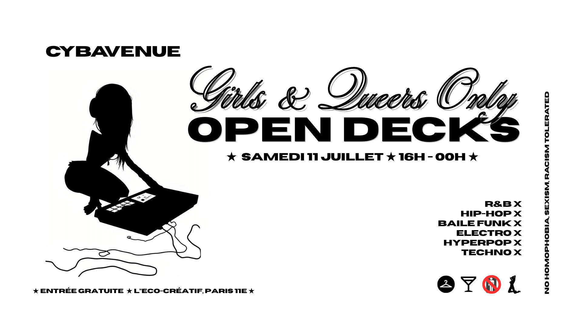 Girls & Queers Only - Cybavenue 1st Edition [Open Decks] Cover
