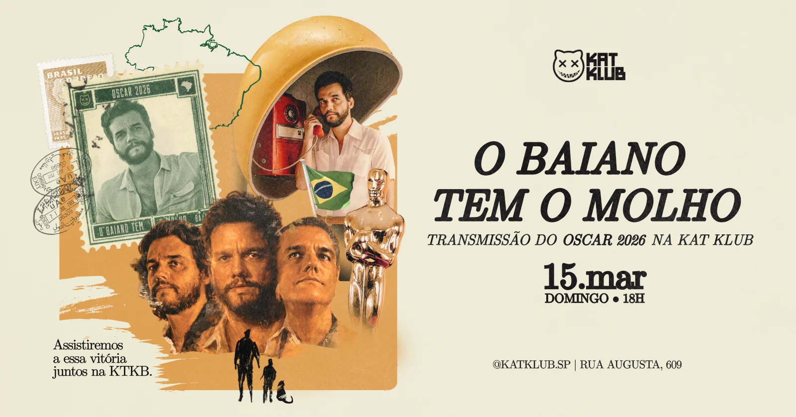Watch Party - Transmissão Do Oscar 2026 Na Ktkb Cover