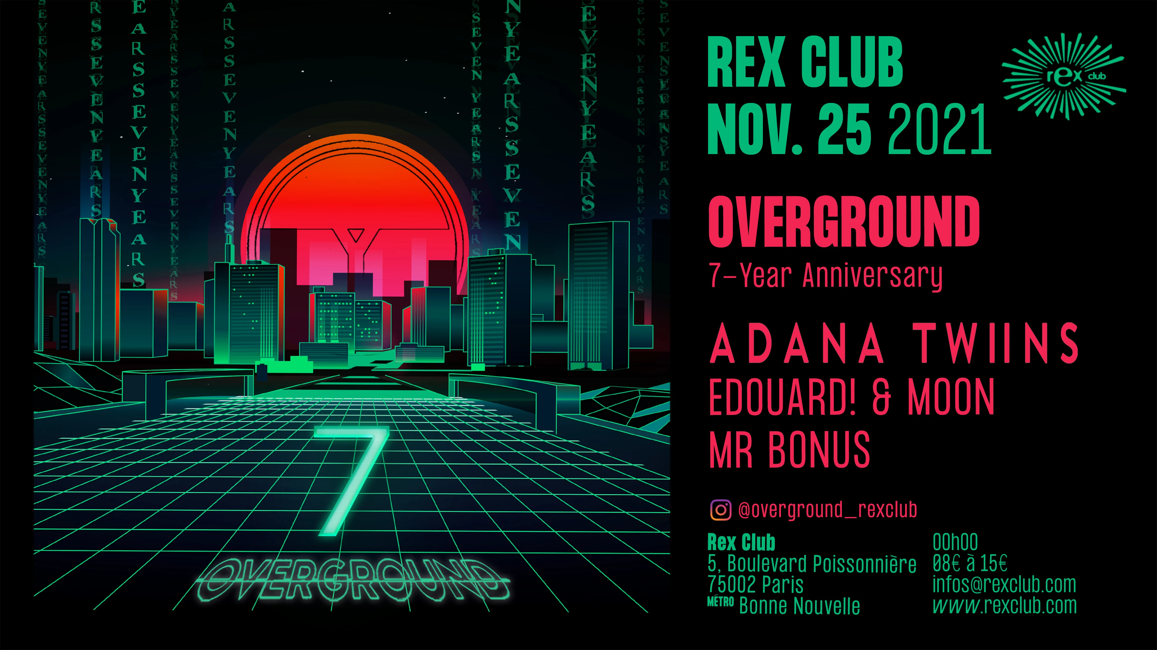 Overground 7 Ans W/ Adana Twins, Edouard! & Moon, Mr Bonus Cover