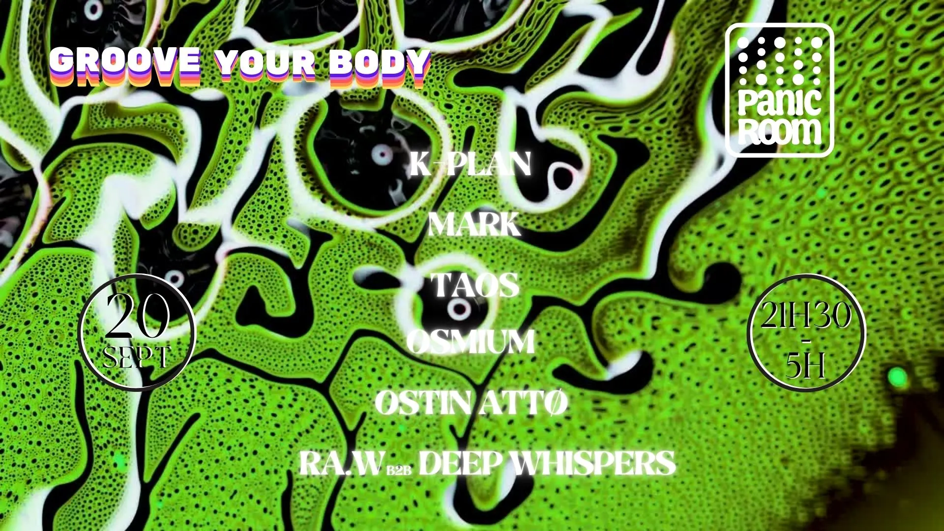 Groove Your Body @ Panic Room Cover