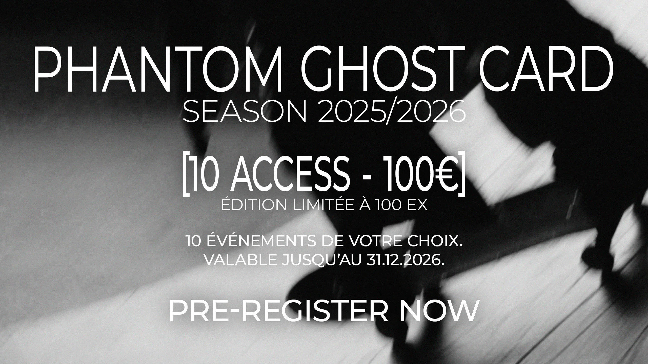 Phantom Ghost Card - Accède À 10 Soirées De Ton Choix Cover