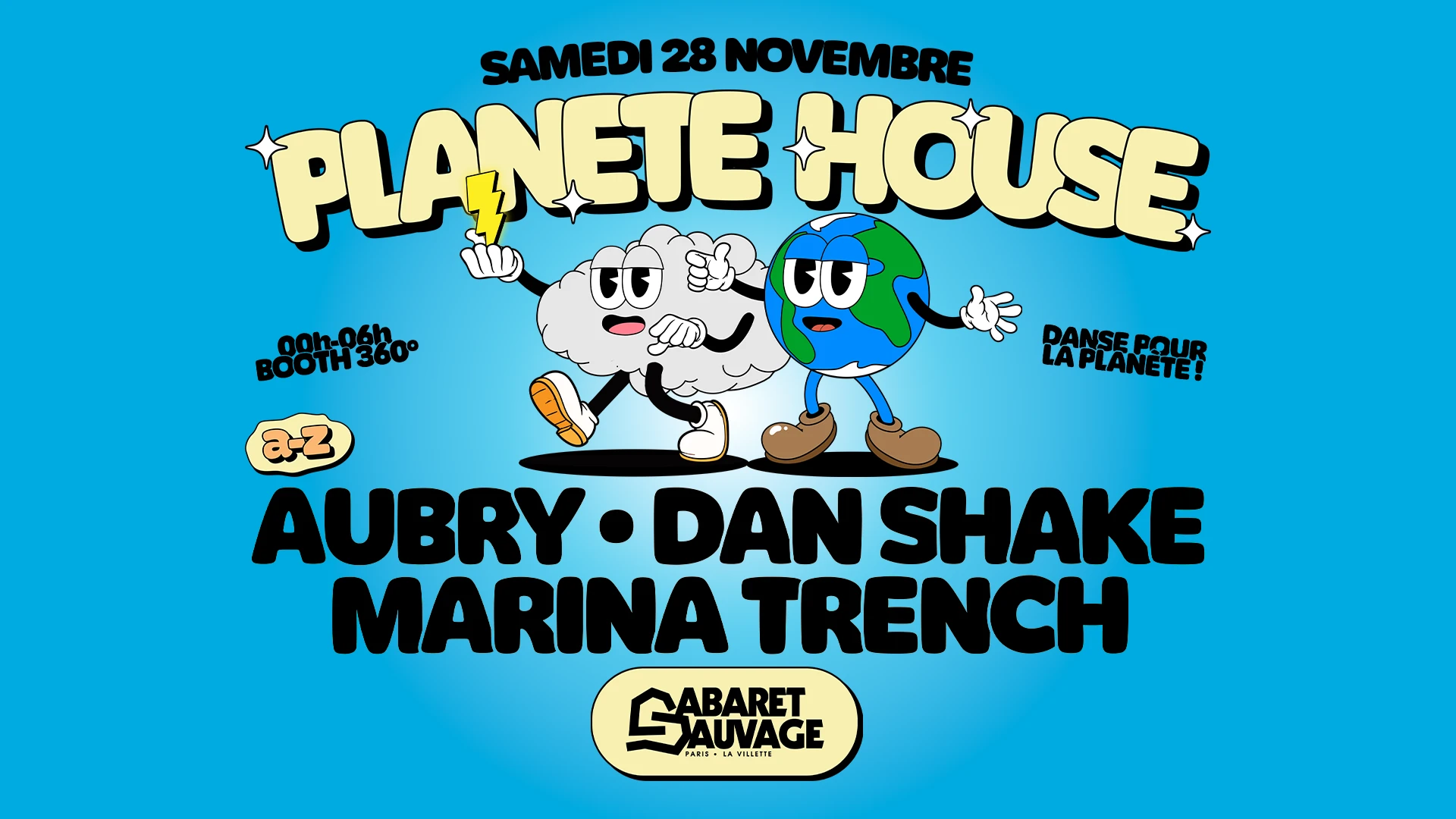 Planète House : Dan Shake, Marina Trench, Aubry Cover