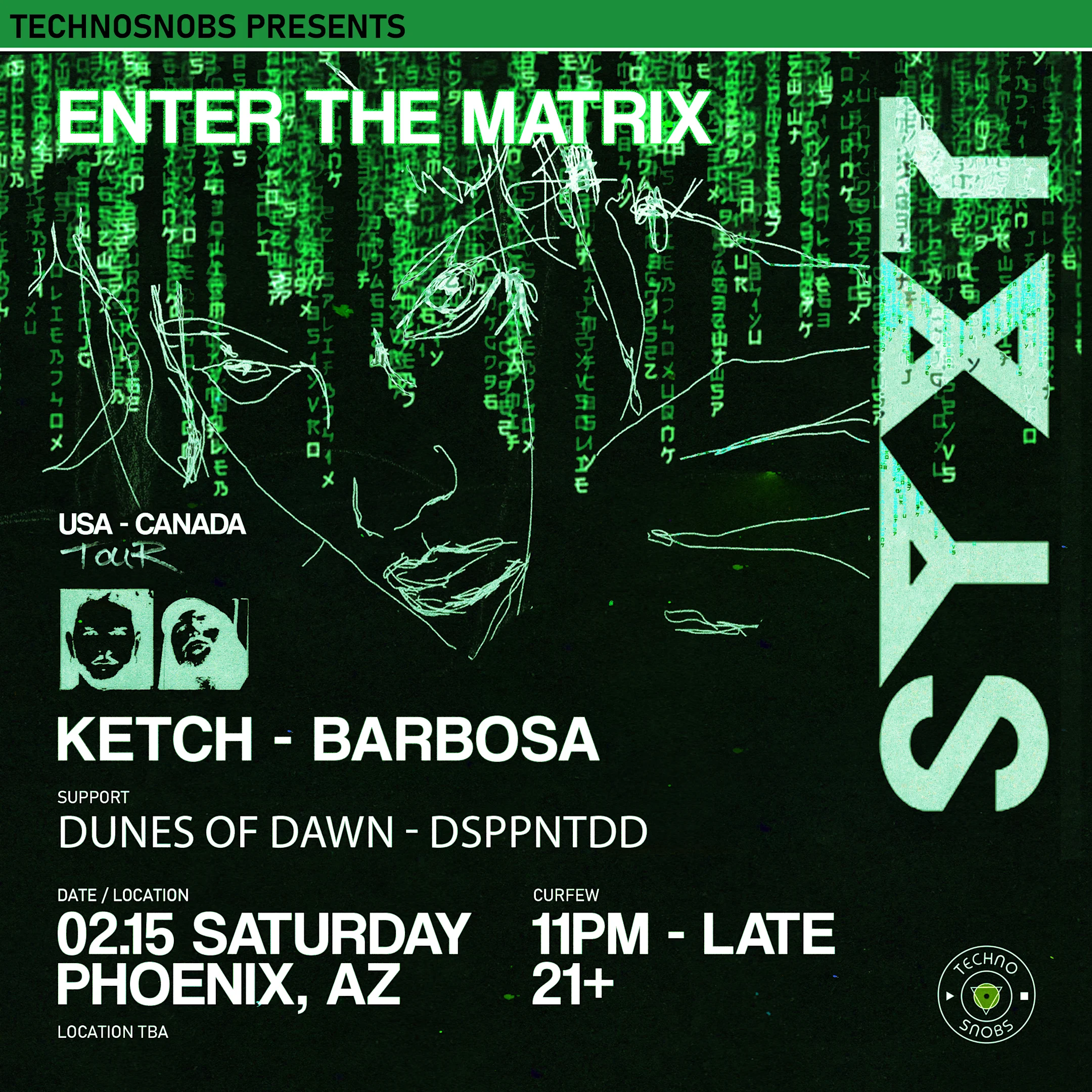 Techno Snobs Presents: Enter The Matrix[Feat. Syxt Showcase] Cover