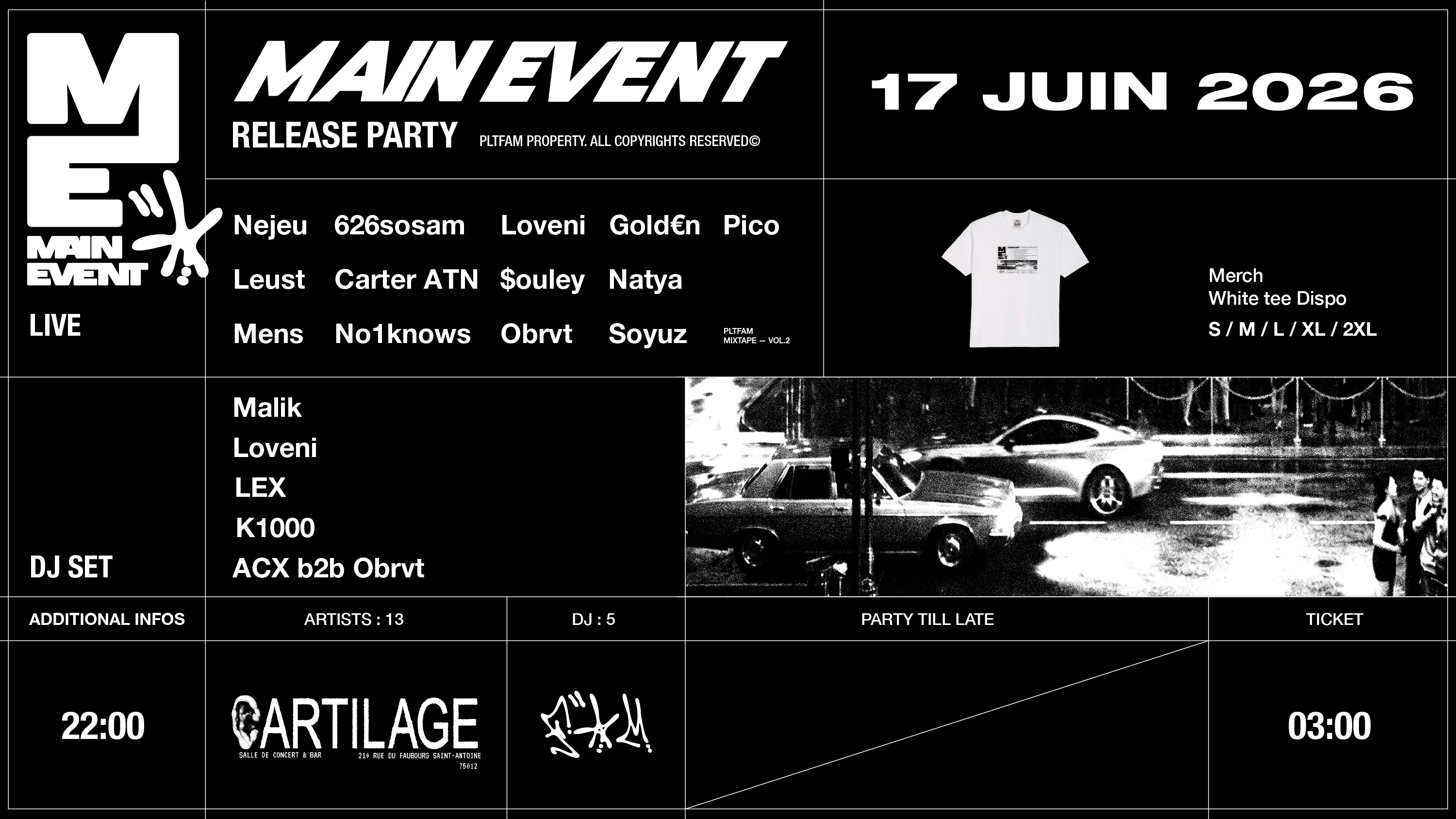 Main Event Release Party - Plt Fam Cover