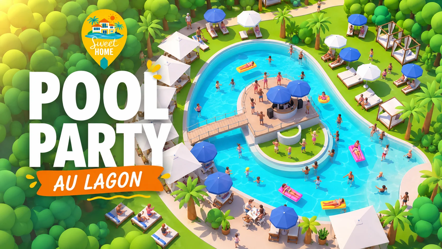 Pool Party - Lagon Mandelieu - Sweet Home Cover