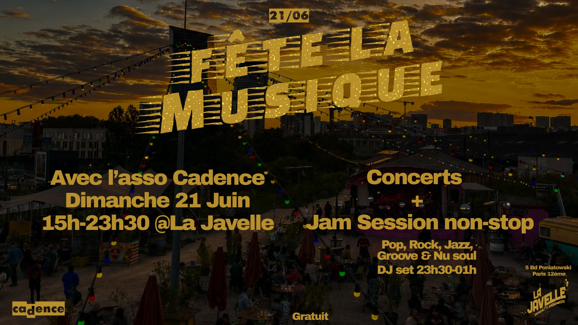Fête De La Musique 2k26 : Cadence X La Javelle Cover