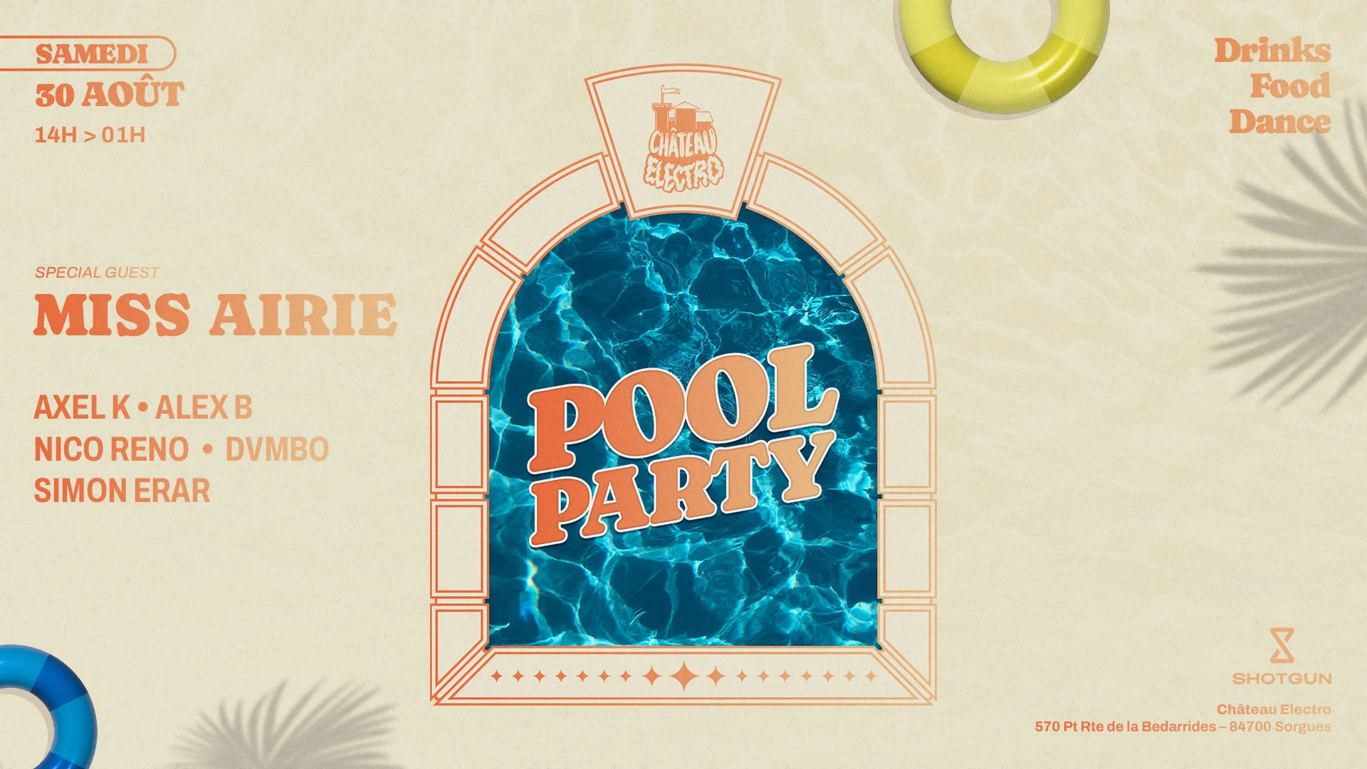 Pool Party Chateau Electro Cover