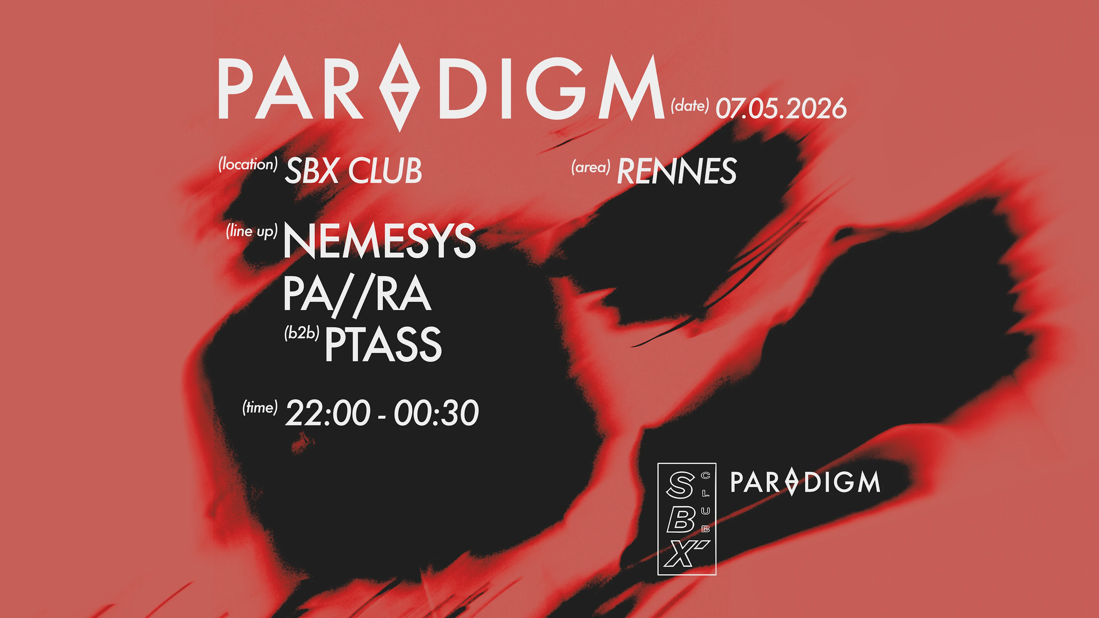 Paradigm — Release Party At Sbx Club | Spring Tour 2026 Cover