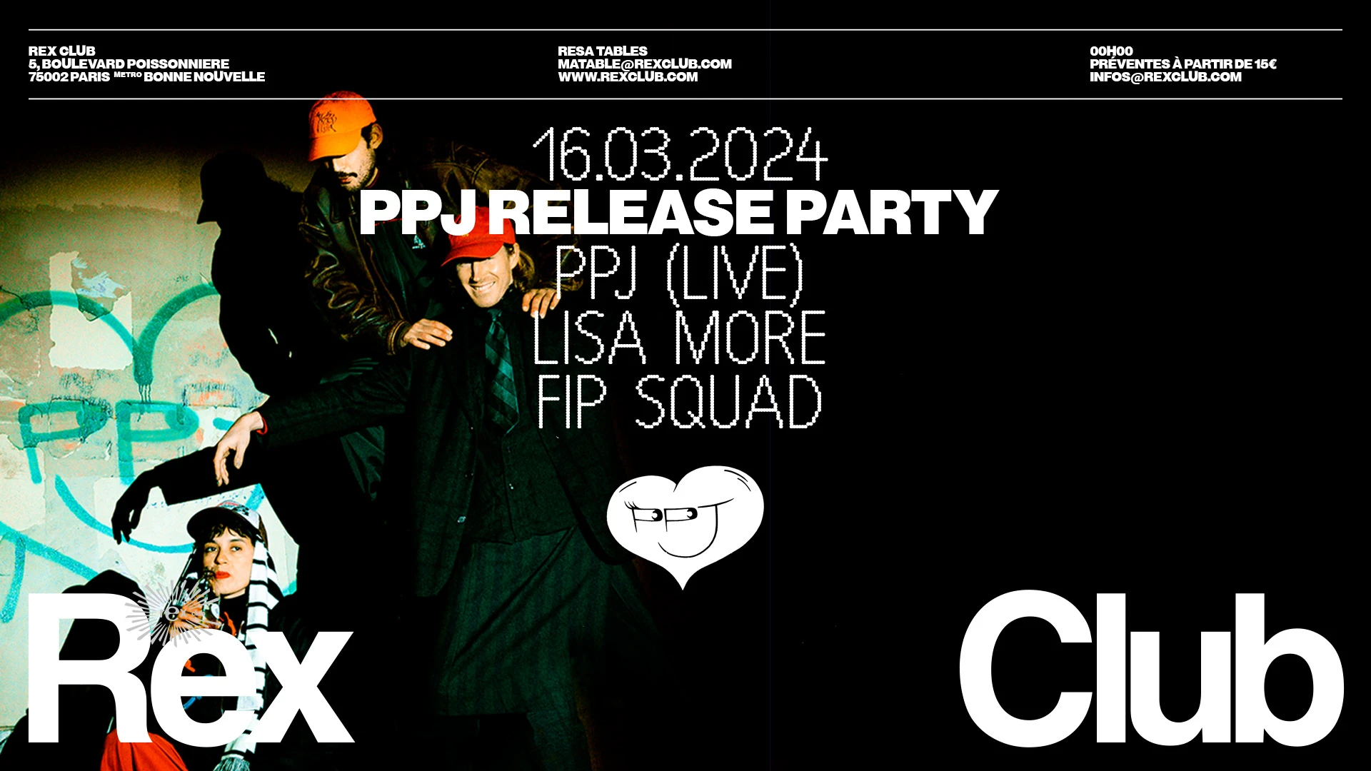 Ppj Release Party: Ppj (Live), Lisa More, Fip Squad Cover