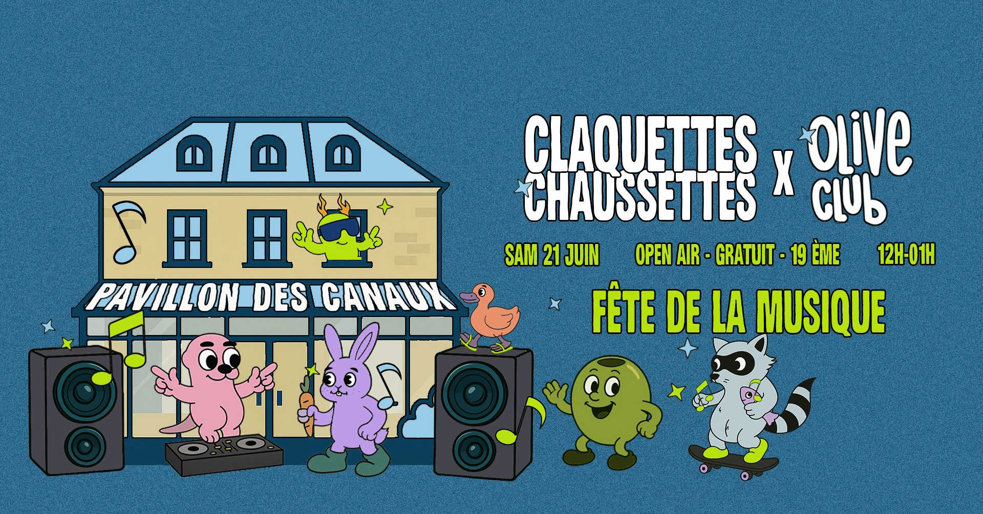 Fdlm : Claquettes Chaussettes X Olive Club X Pavillon Canaux Cover