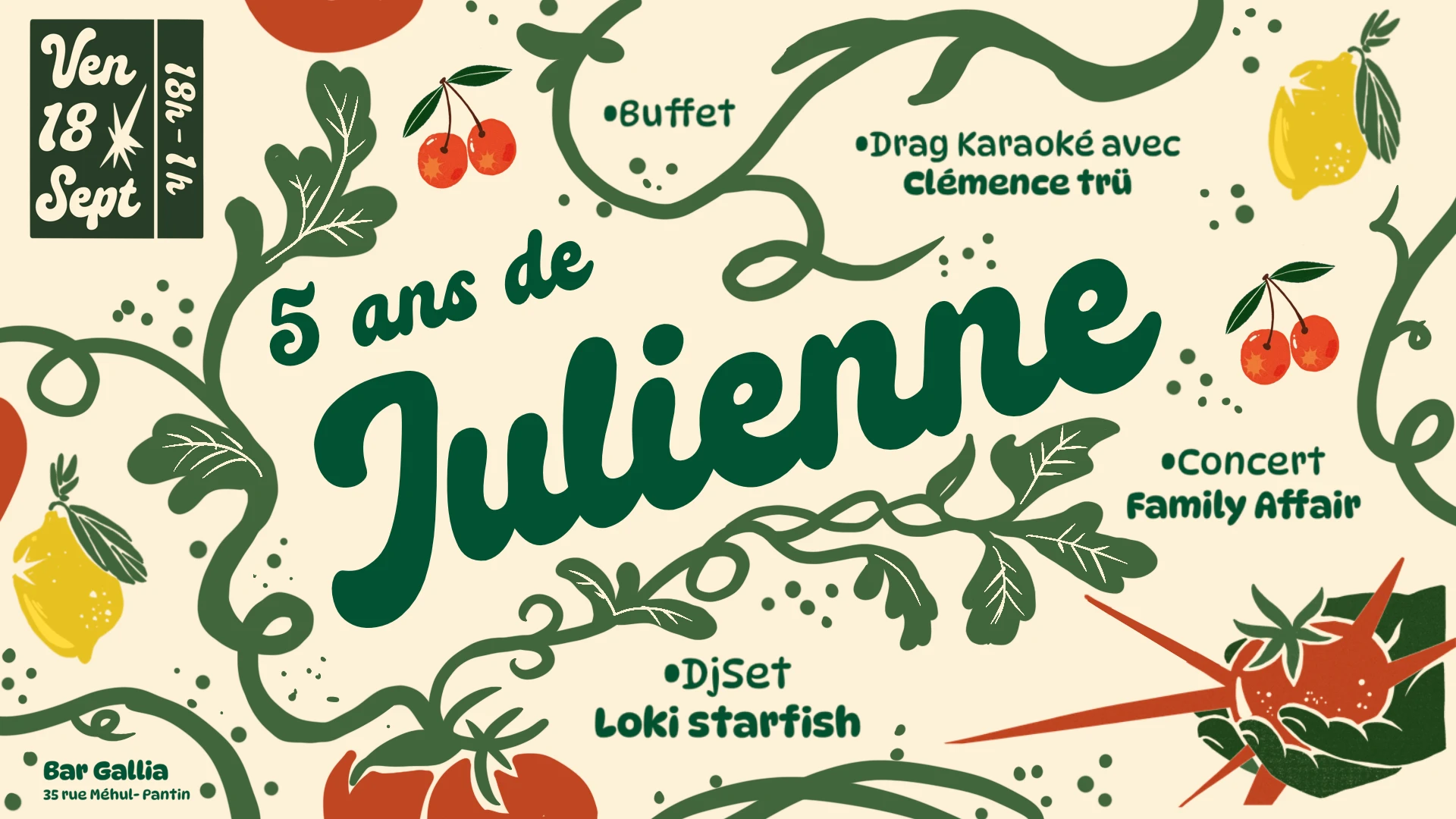L'épicerie Julienne Fête Ses 5 Ans Au Bar Gallia Cover