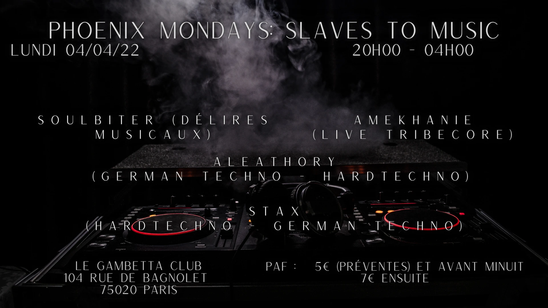 Phoenix Mondays: Slaves To Music Cover
