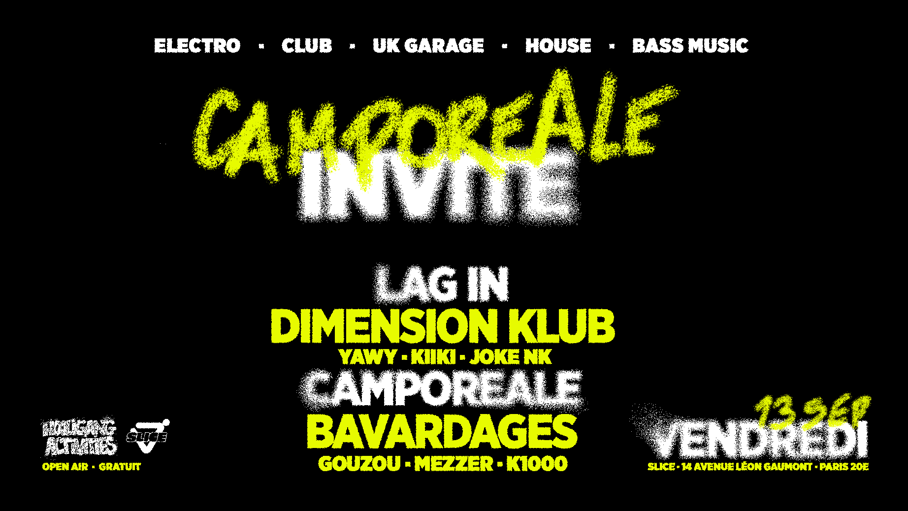 Slice Open Air X Camporeale W/Bavardages, Dimension & Lag In Cover