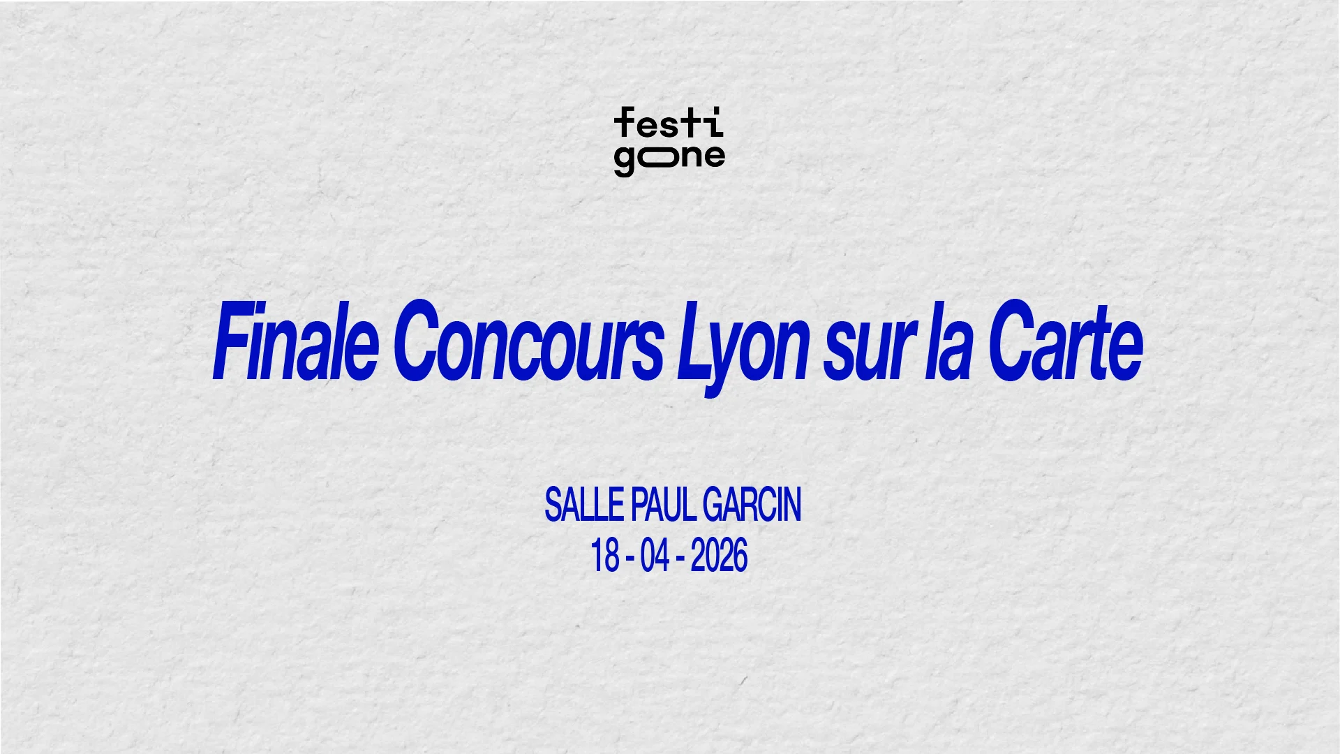 Finale Concours Lyon Sur La Carte - Festigone Cover