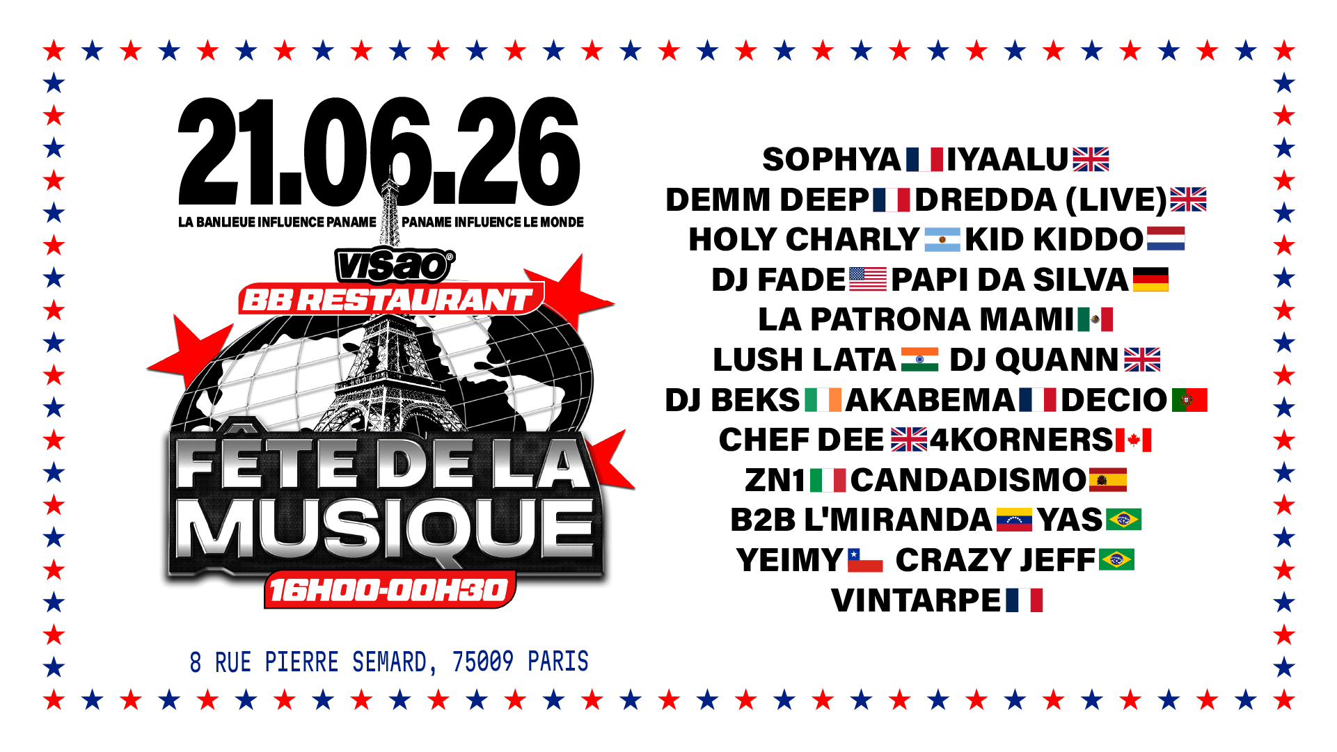 Visão Fête De La Musique 2026 - Block Party Cover