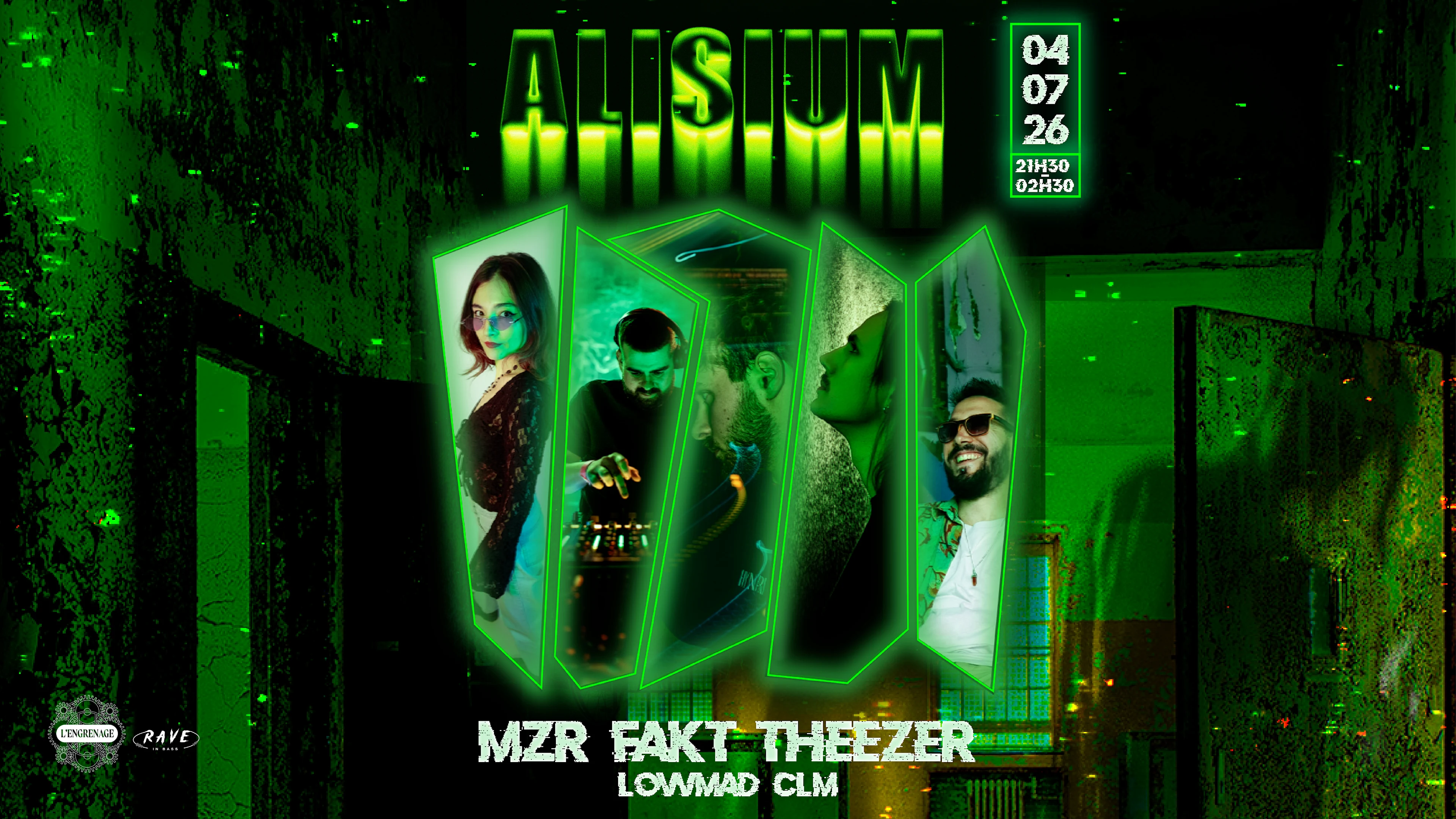 Alisium - 04/07 - Mzr / Theezer / Fakt / Lovvmad / Clm Cover