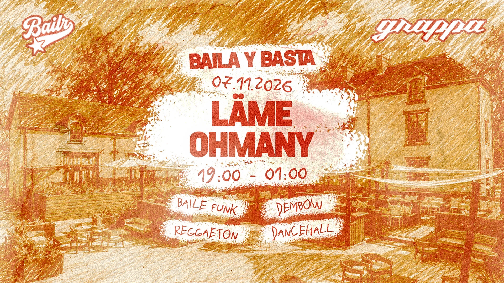 Baila Y Basta At Grappa Sam 7 Nov Cover