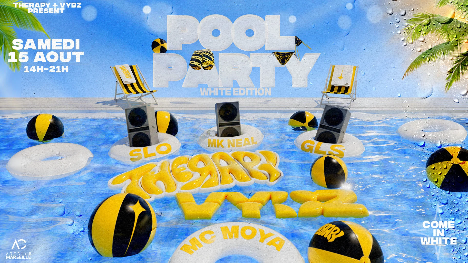 Vybz X Therapy : Pool Party White Edition Cover